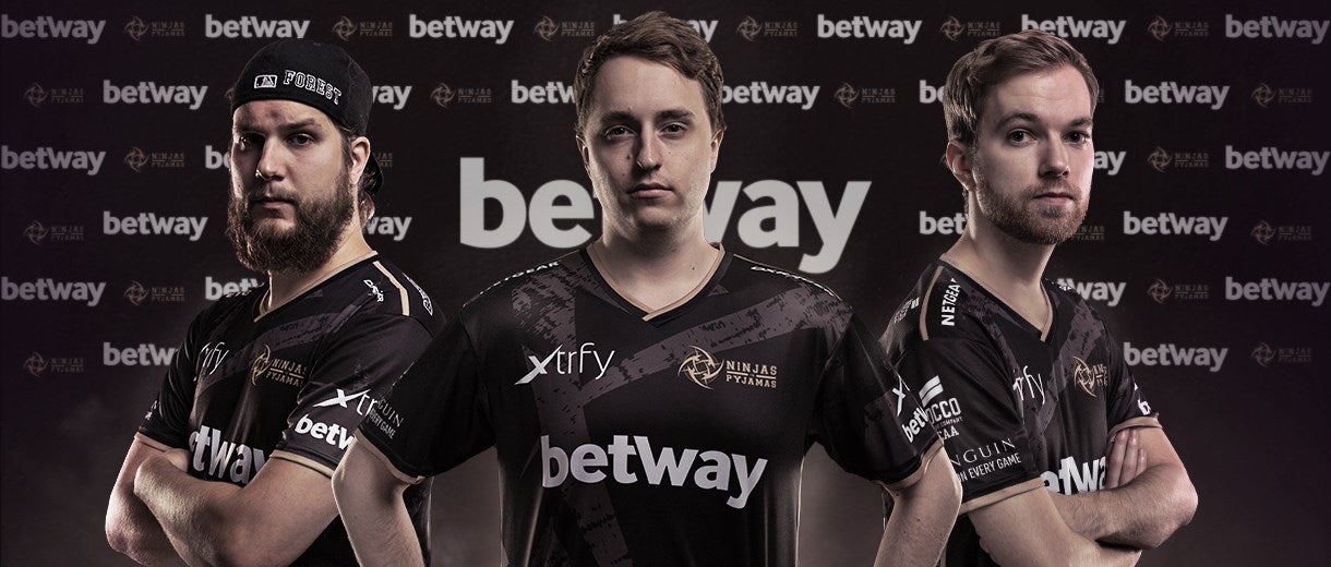 Ninjas in Pyjamas display Betway’s logo on their jerseys