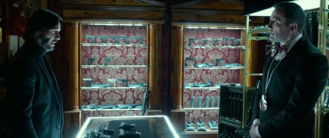 John Wick, his Sommelier, and a Wall of Guns