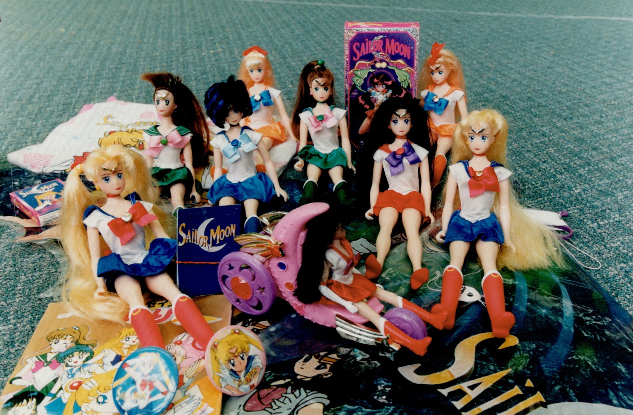 Sailor Moon toys released by Bandai in the U.S. in 1995.