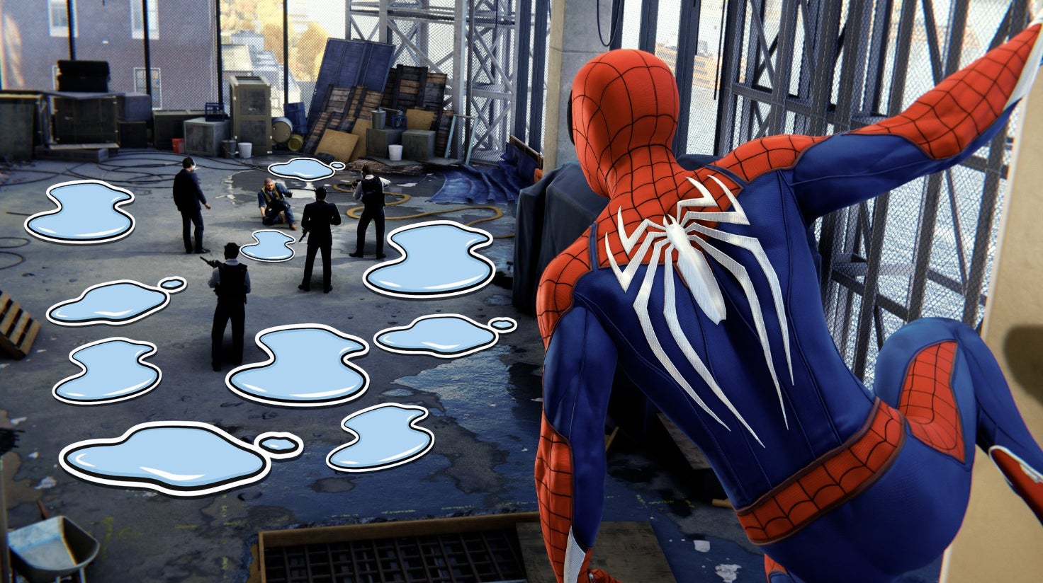 Does this count as a service? After fans got upset that Insomniac removed a puddle from Spider-Man, the developers added puddle stickers to the photo mode