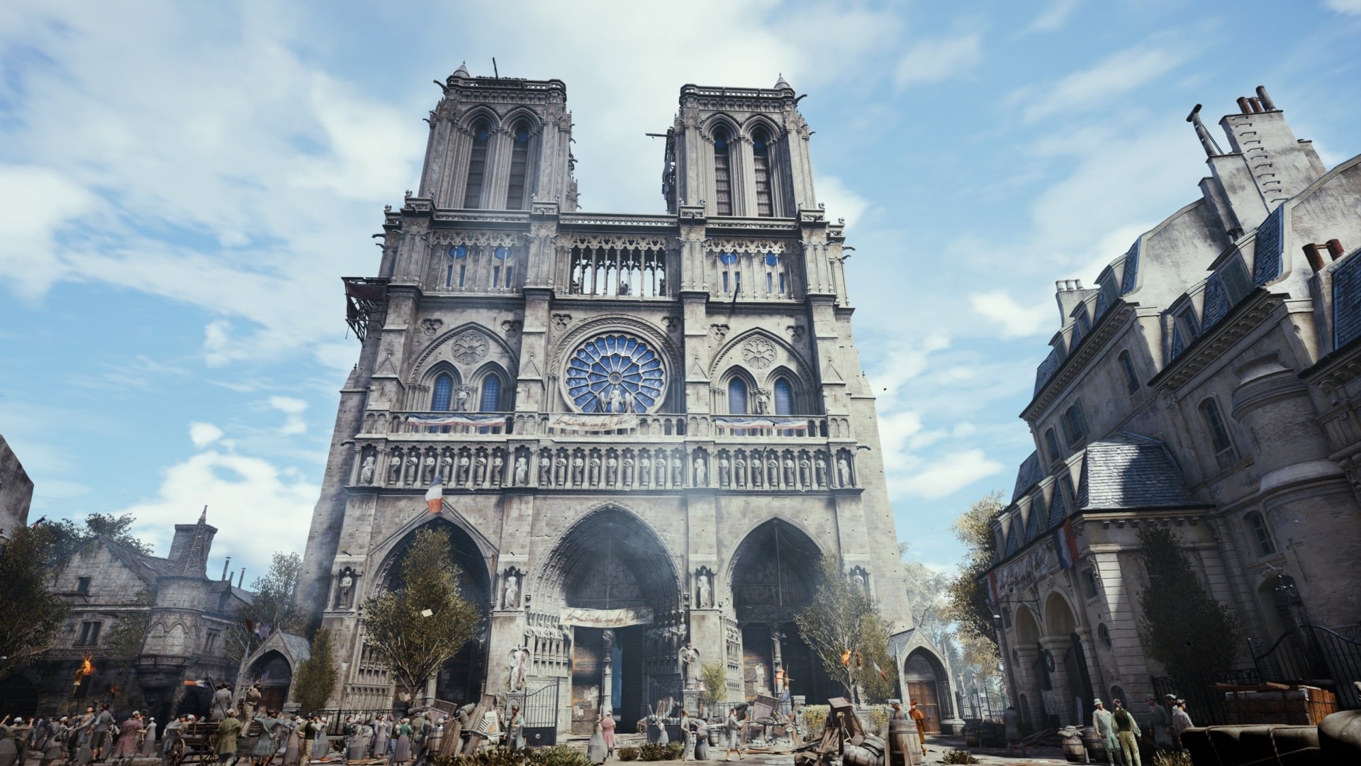 The Notre-Dame Cathedral as it appears in 2014's Assassin’s Creed Unity