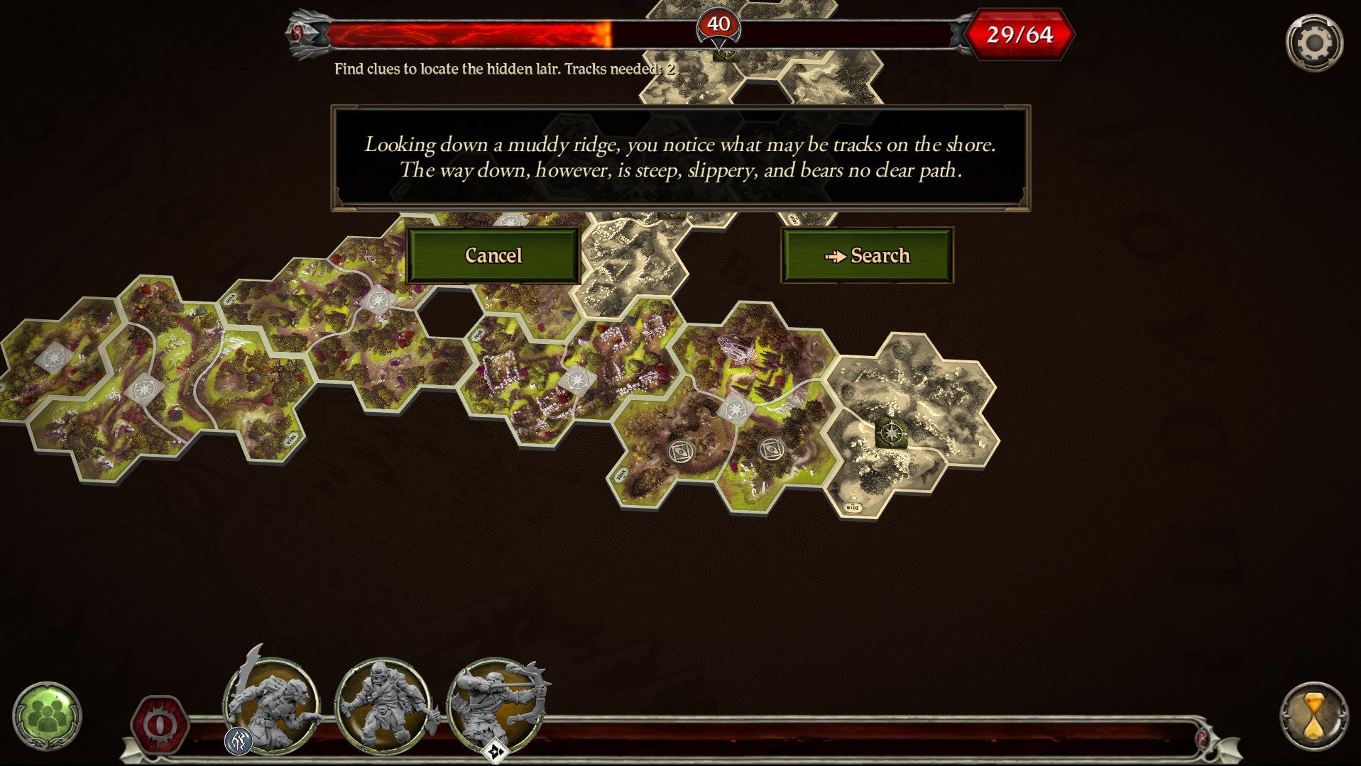 The app builds the world as you explore it on the fly. Once it names a terrain tile on the screen, you have to dig it out and put it on the actual table to match.