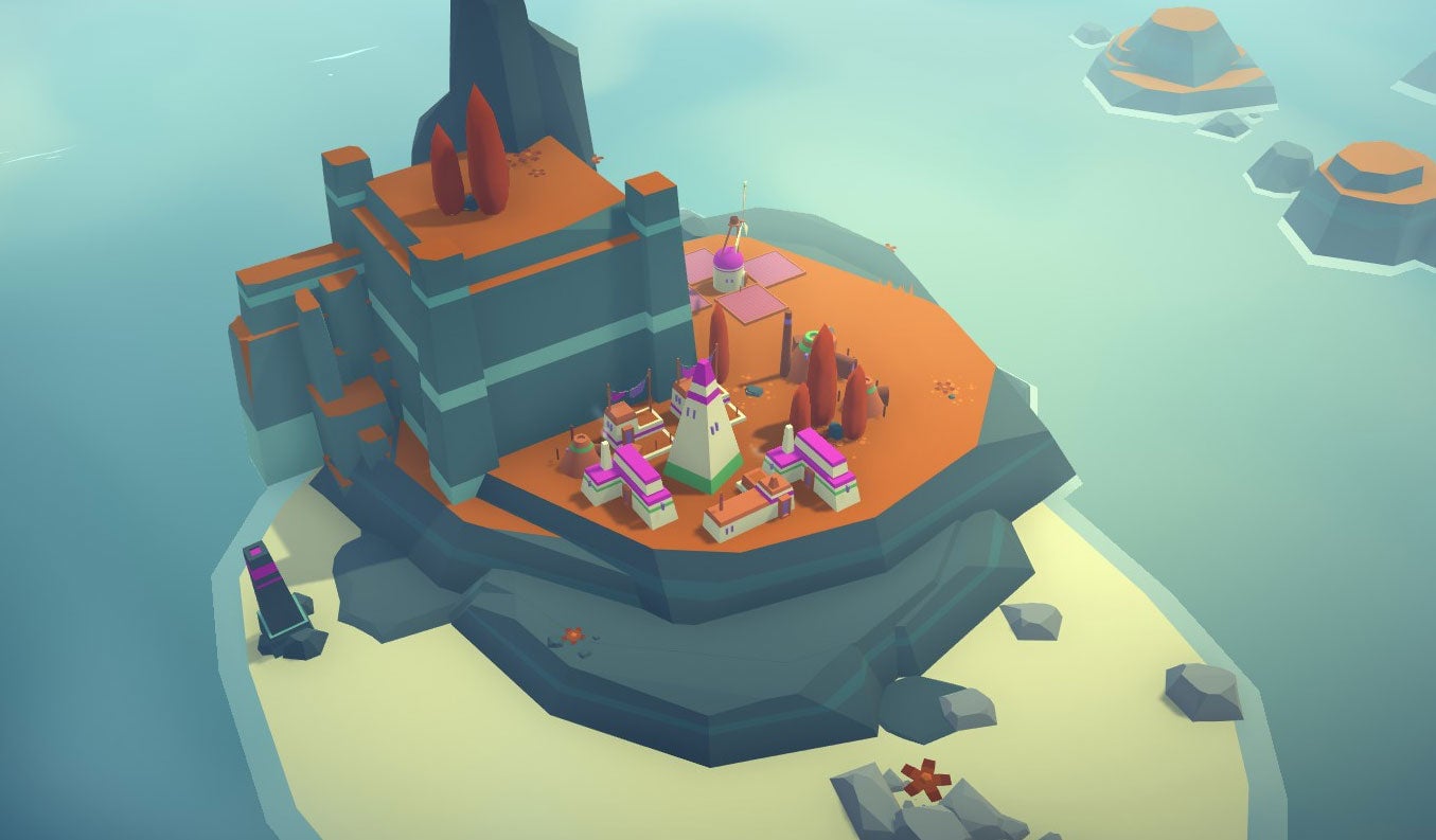 Look how cute this lil’ city is, sitting on a lil’ rock like that.