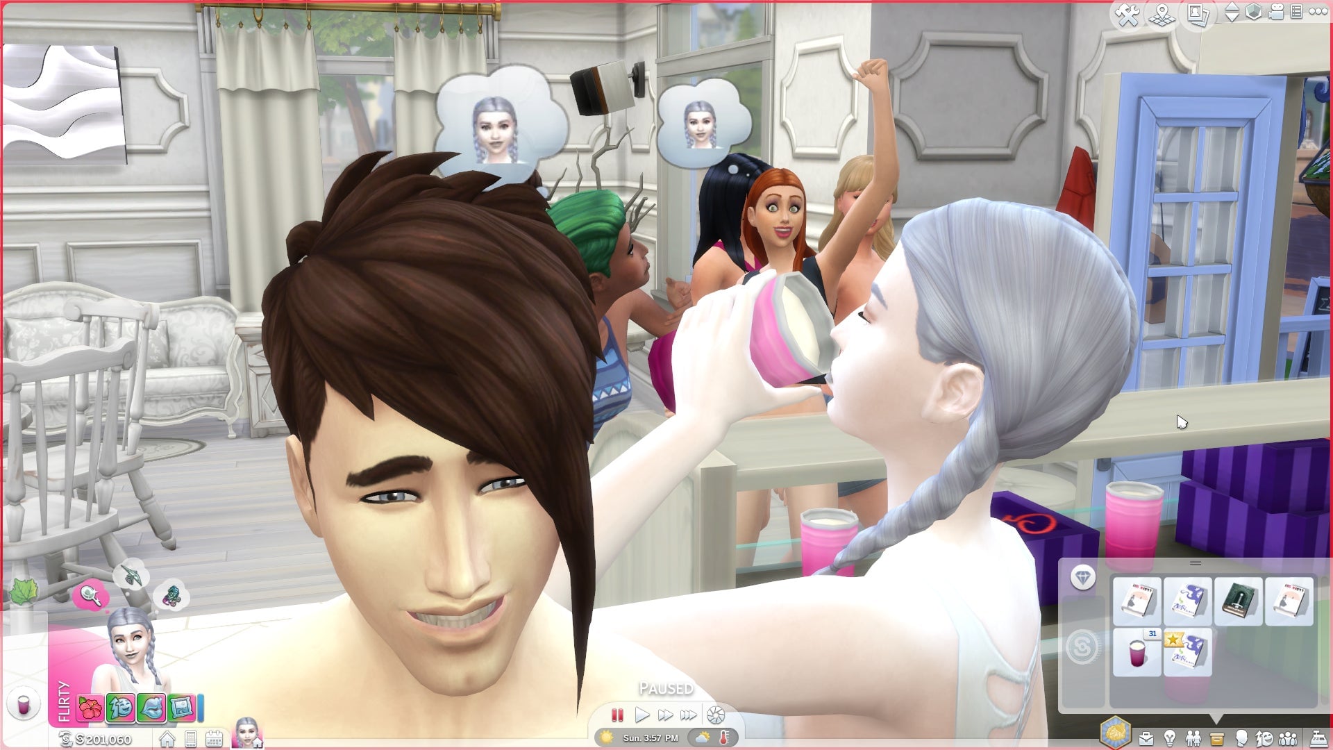 Milk Maid samples the latest batch. Everyone is very supportive.