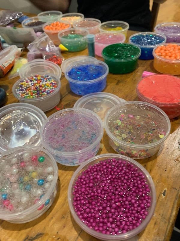 Our slime menagerie.