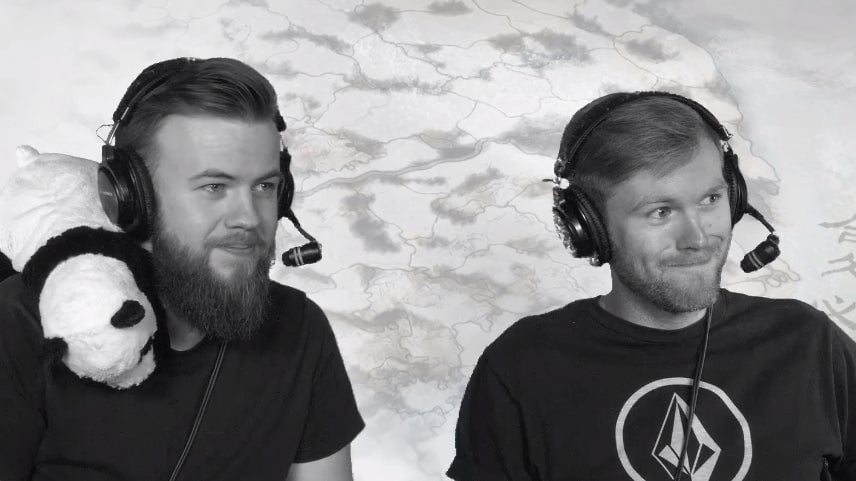 Michael “Wheels” Whelan (left) on his final Total War Twitch stream.