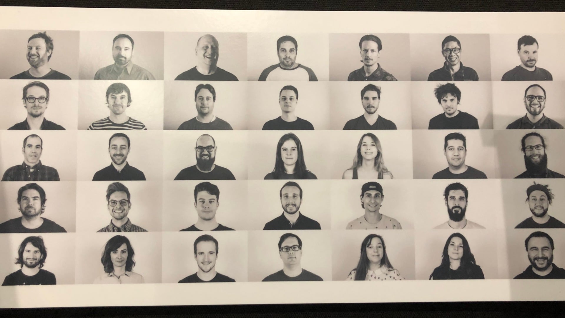 Désilets did not bring his team’s game to his E3 interviews, but he did bring a picture of the three dozen people making the game at his studio, Panache. That’s unusual. Why’d he do it? “I’m fucking proud of those people,” he said. “Have you seen what they’re doing? They’re 35. Not 800. Thirty-five dedicated people to making something unique.”