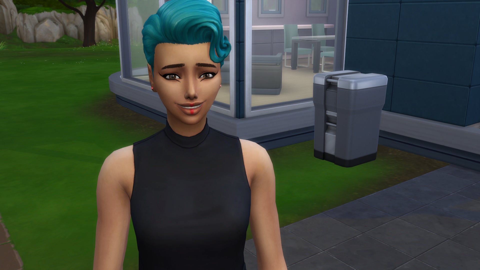 Oh no, blue hair!!!! SHE’S ONE OF THOSE WOMEN WHO DOESN’T CARE WHAT MEN THINK