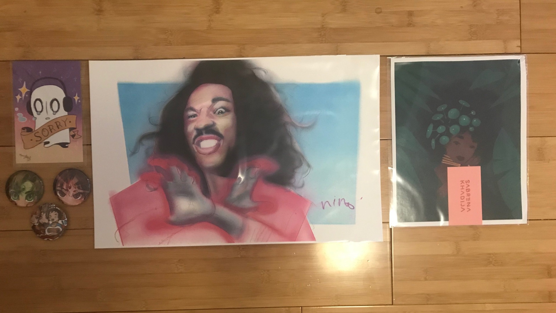 Maybe if I pin the Sho’nuff print to the volleyball with my Gitaroo Man button...