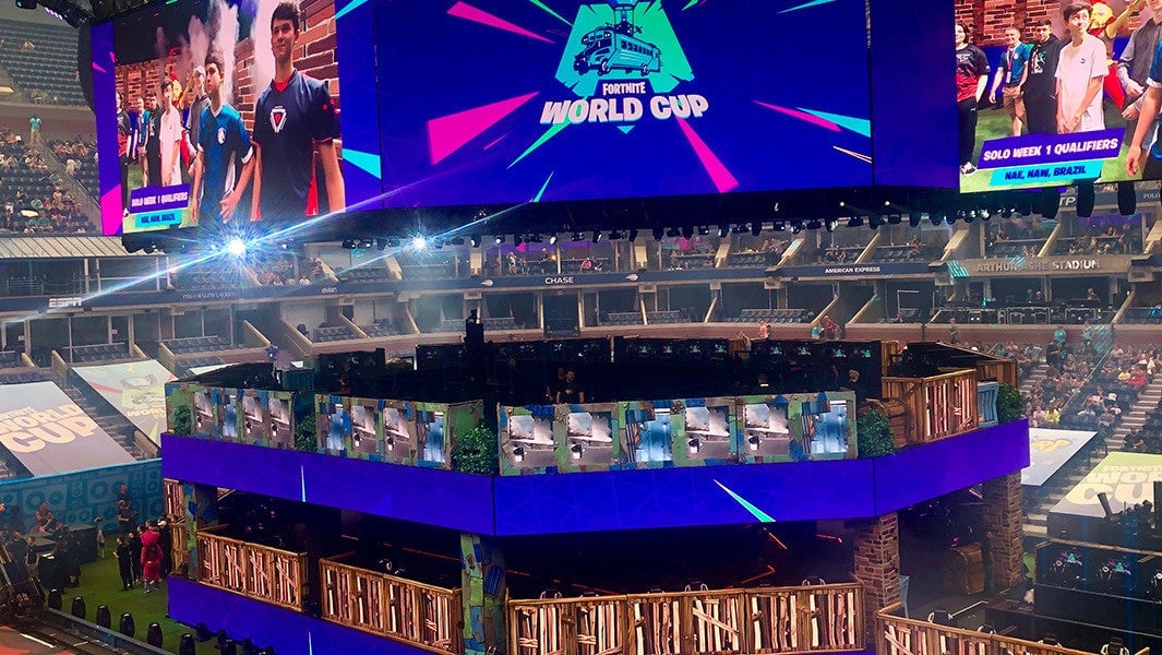 The Fortnite World Cup stage