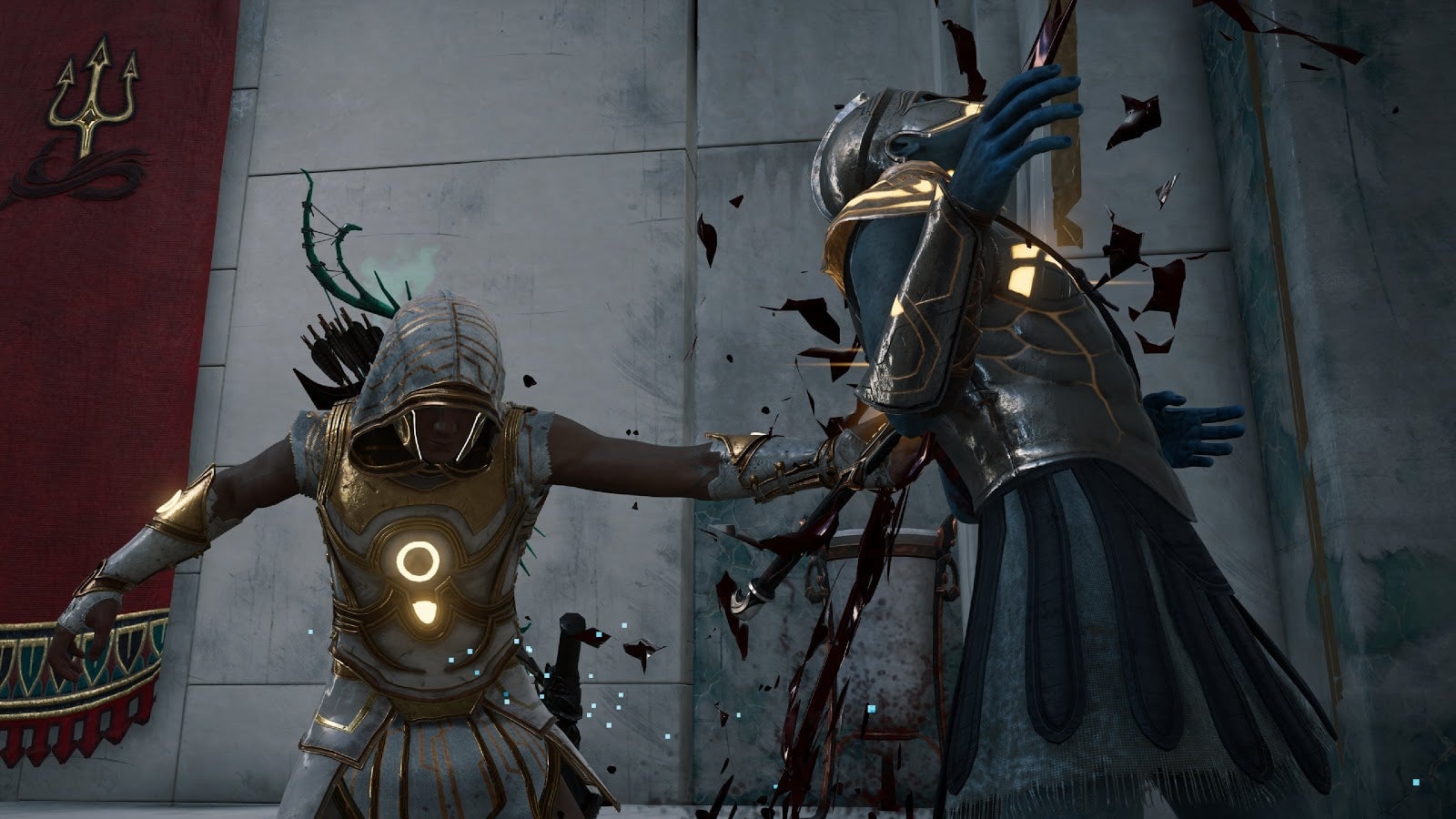 Judgment of Atlantis is partially about your character (Kassandra for me) being put in the role of a judge of the affairs of Atlanteans, but I’m fuzzy on why we’re expected to murder or get murdered by every guard we see. Video games!