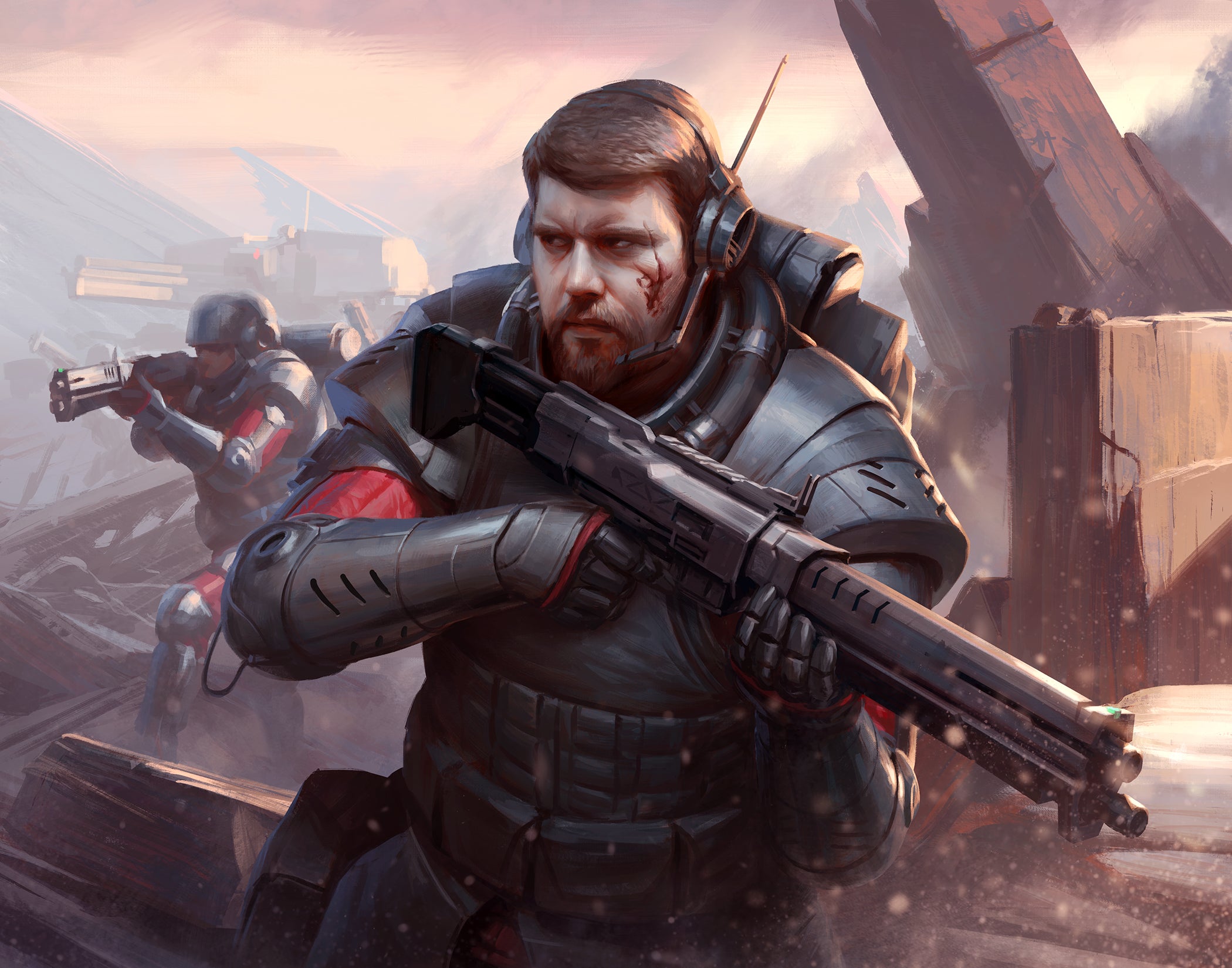 Sam Gregor-Stewart is the RPG Manager at FFG. This art appears in Twilight Imperium 4th Edition, as well as the Genesys Core Rulebook