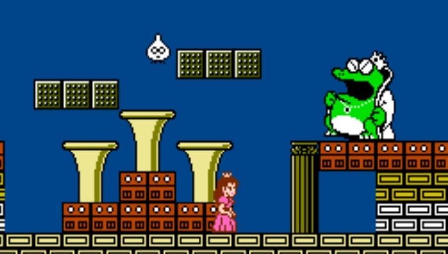 Princess fights Wart in SMB2.