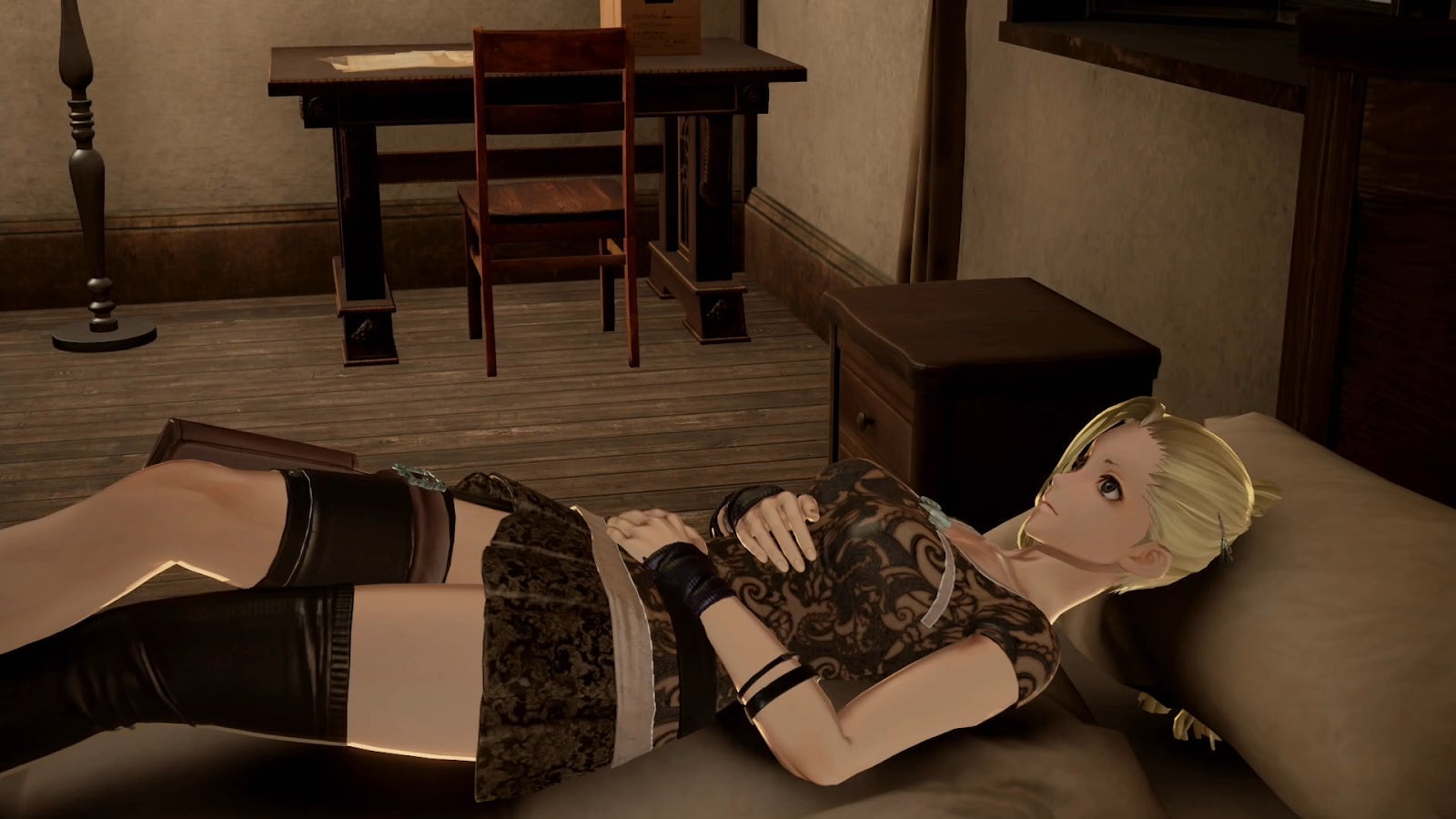 “I wonder how I am going to kill that butterfly thing,” my character thinks as she reclines in her comfy bed back at home base.