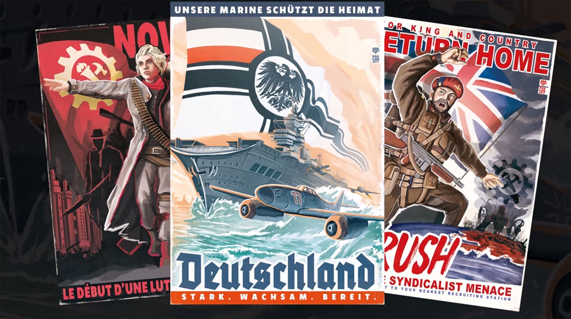 Like the rest of the mod, these propaganda posters are an uncanny blend of the recognisably real and the fictional.