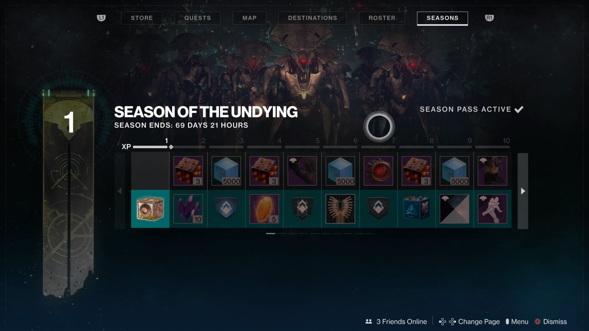 The top row is what unlocks if you’re playing without paying extra. The bottom row is what also unlocks if you have the season pass. 