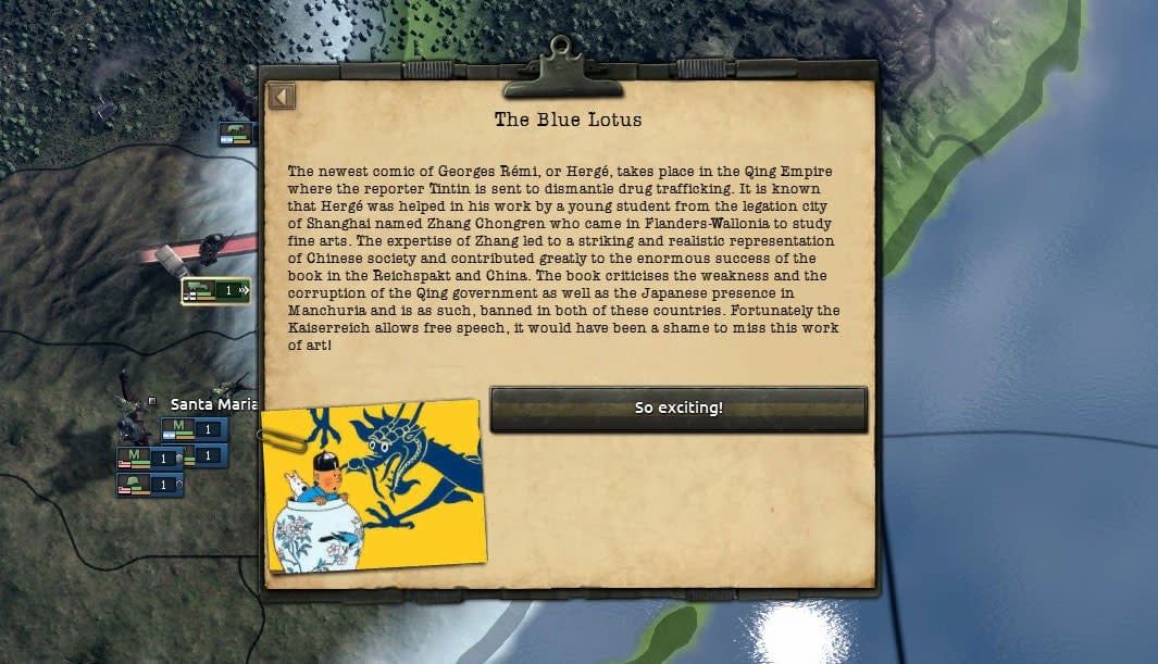 Kaiserreich’s narrative breaks aren’t always about battles and political decisions. Sometimes famous authors, celebrities and politicians from our own timeline are reintroduced in their Kaiserreich form, from the briefest and most harmless of Hitler cameos to Lawrence of Arabia.