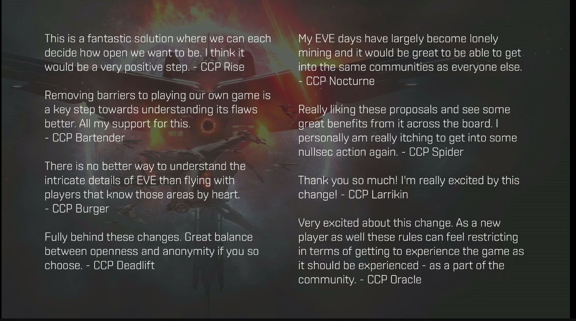Developer responses to the internal proposal for this change.
