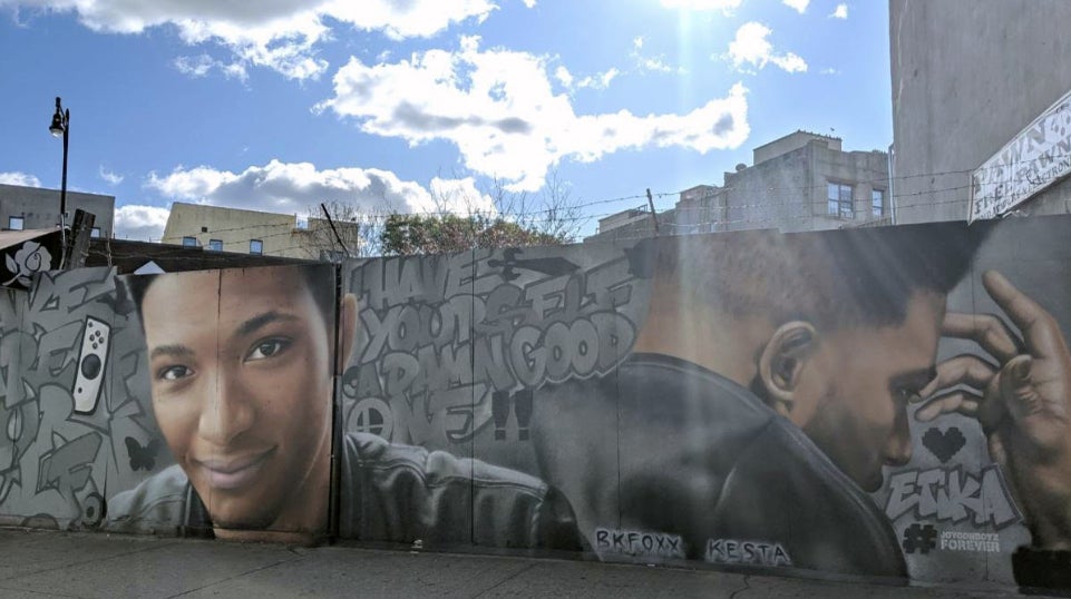 An Etika tribute mural in Brooklyn