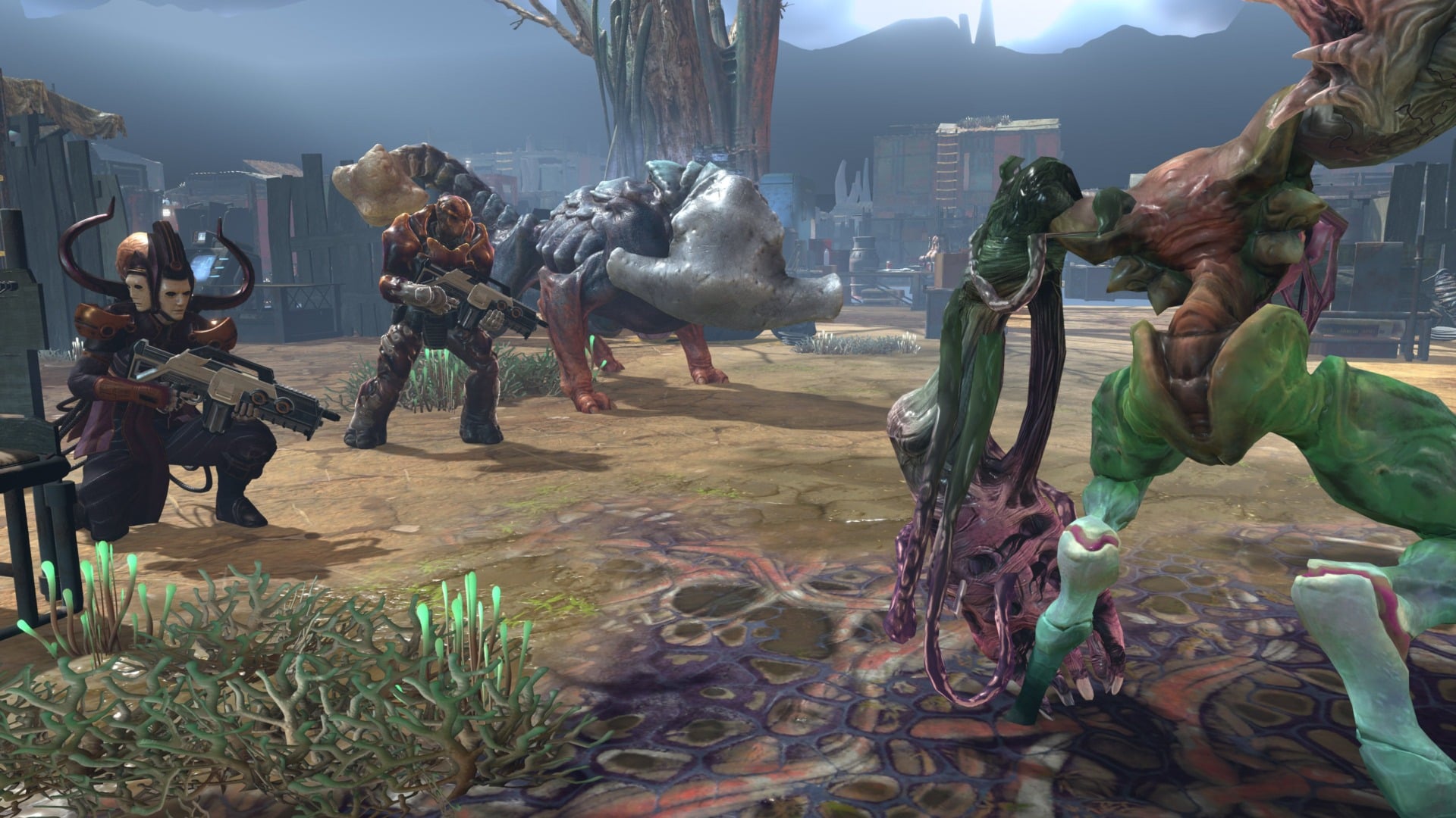 One of the three factions, the Disciples of Anu, believe in co-existing with the oceanic dread, and have mutated themselves accordingly.