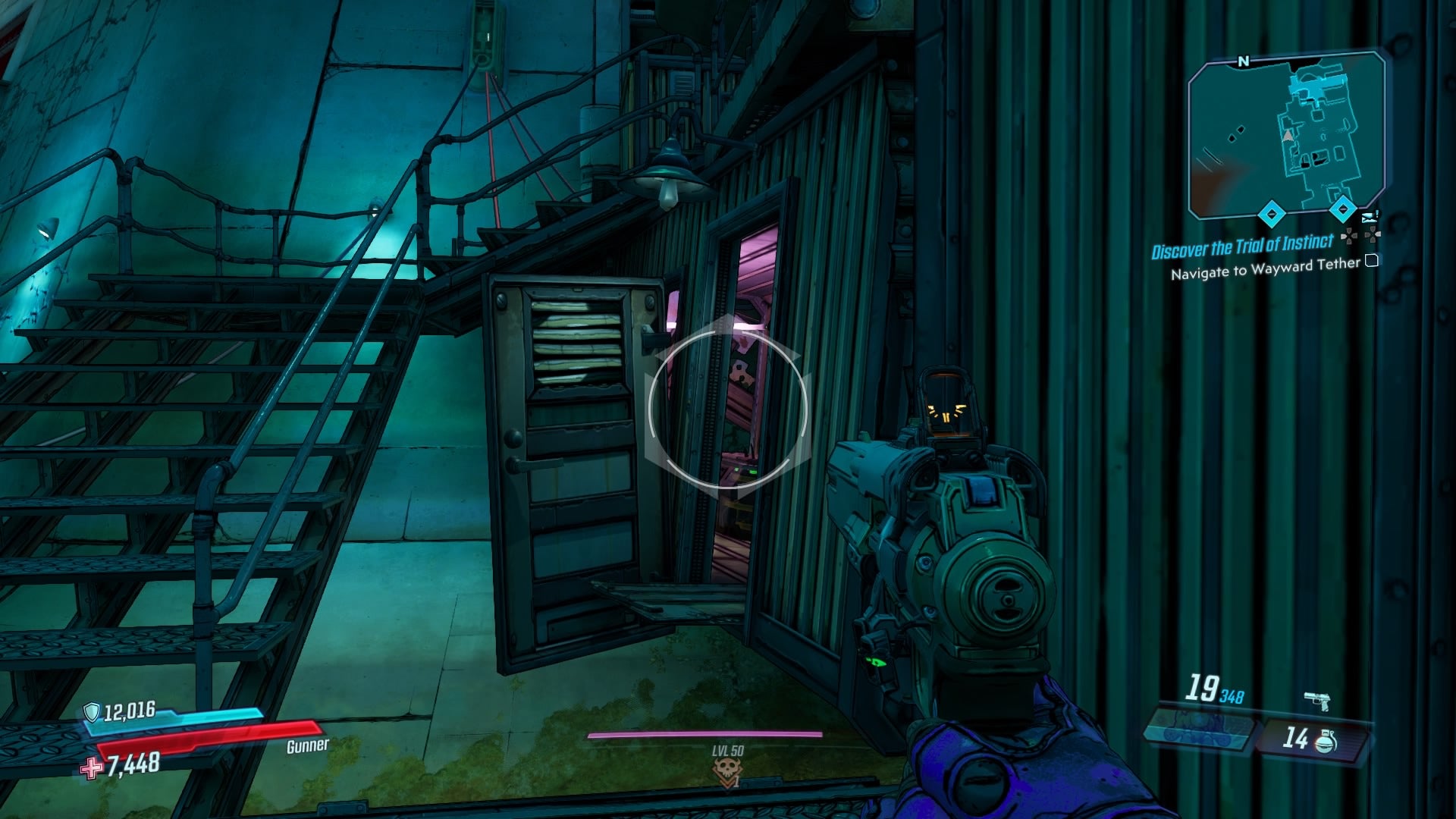 This is the purple-lit room you’re looking for.