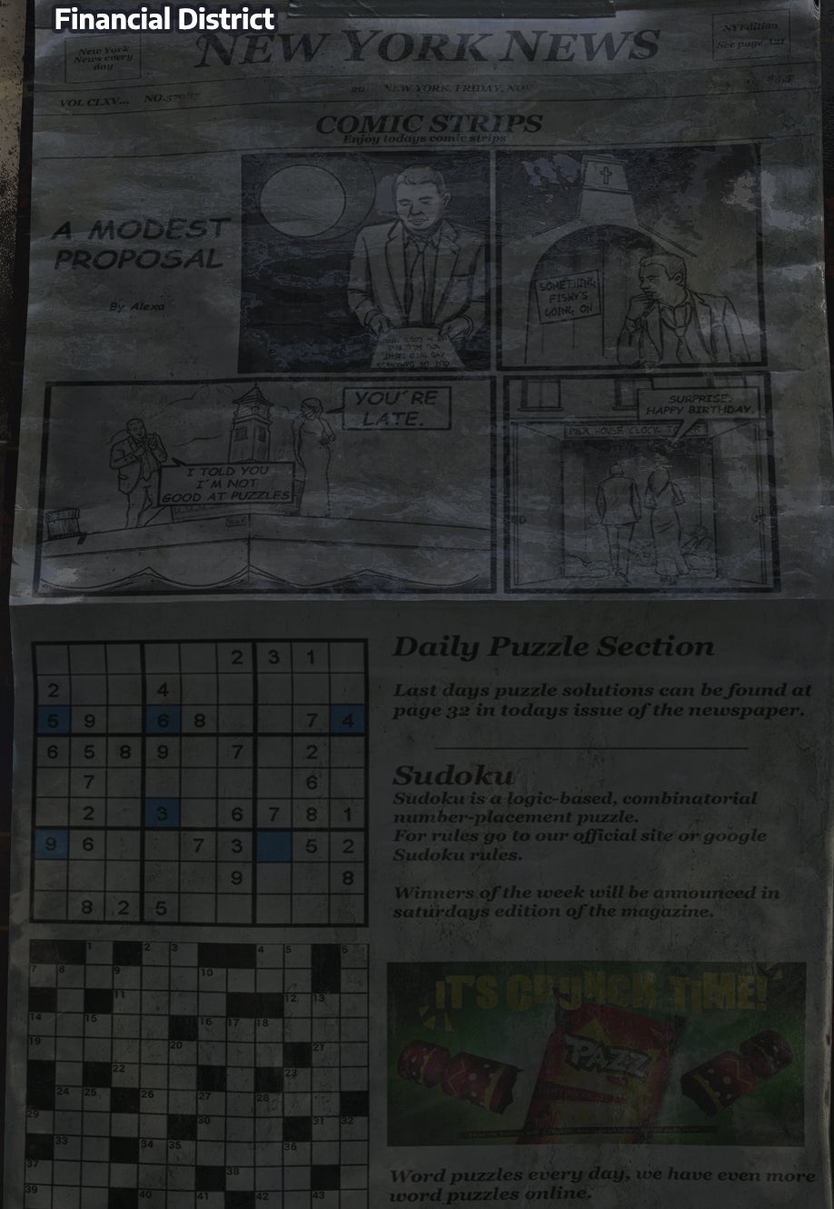 One of the in-game newspapers. 