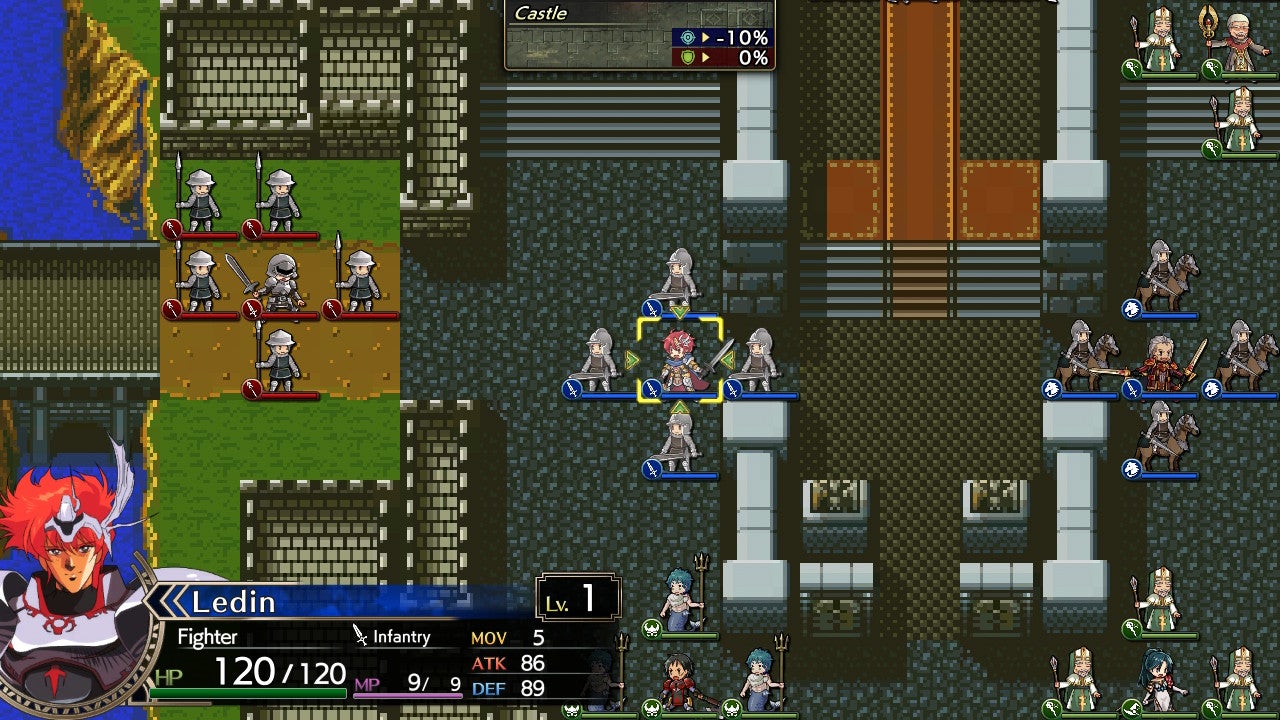 This is how Langrisser I looks with the old maps and character art.