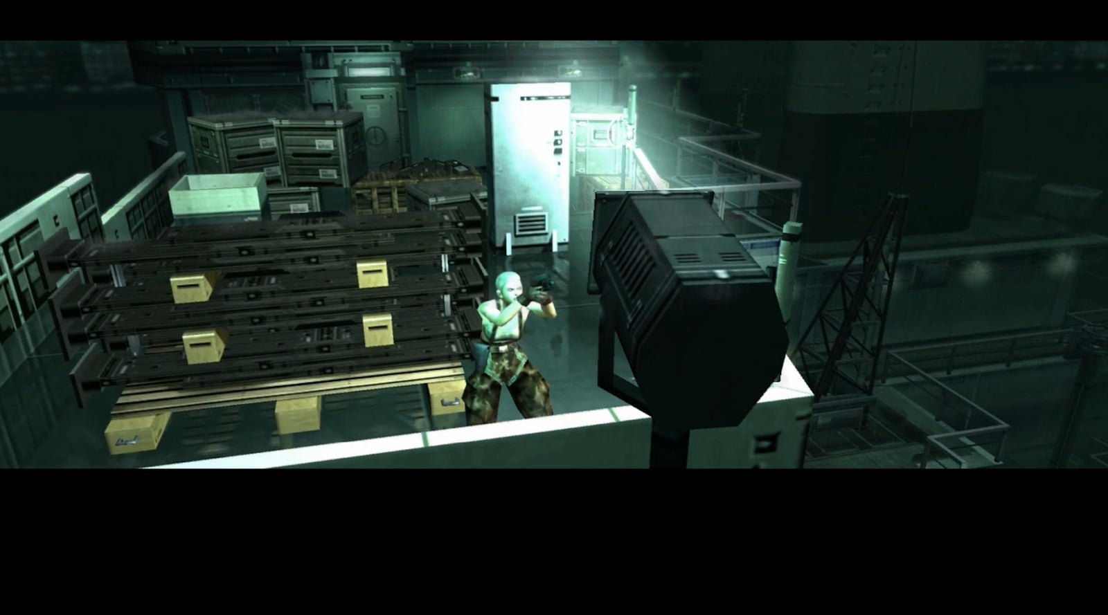 Olga’s boss fight incorporates texturally elements like shooting out lights in order to stress Snake’s tactical prowess.