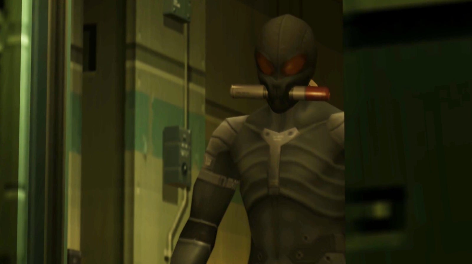 Masks and mask removal will become a motif for the rest of the series. Naked Snake can start MGS3 with a Raiden mask. In MGS4, Solid Snake uses optical camo to assume various guises.