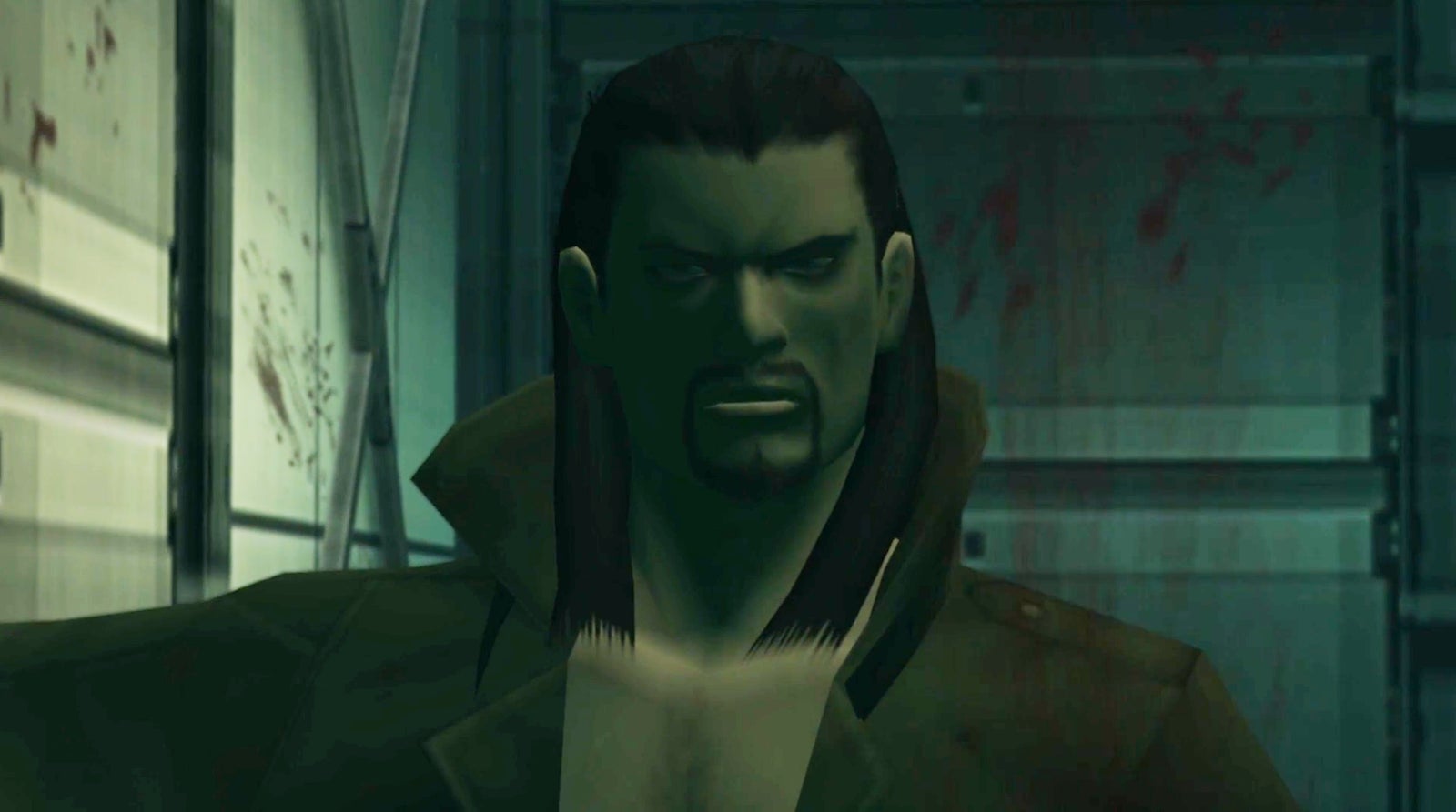 Vamp’s introduction mirrors Grey Fox’s hallway assault scene in MGS1.