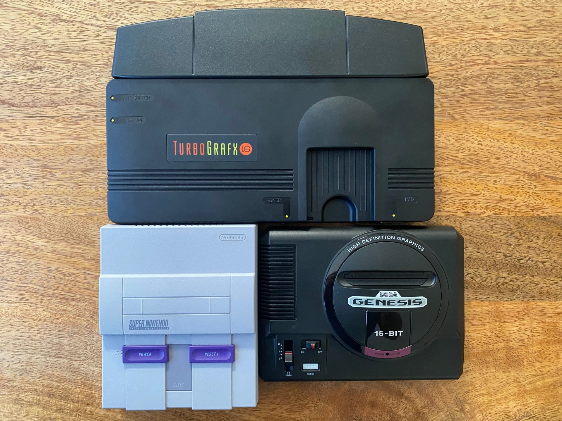 The TurboGrafx “Mini” compared to the competition.
