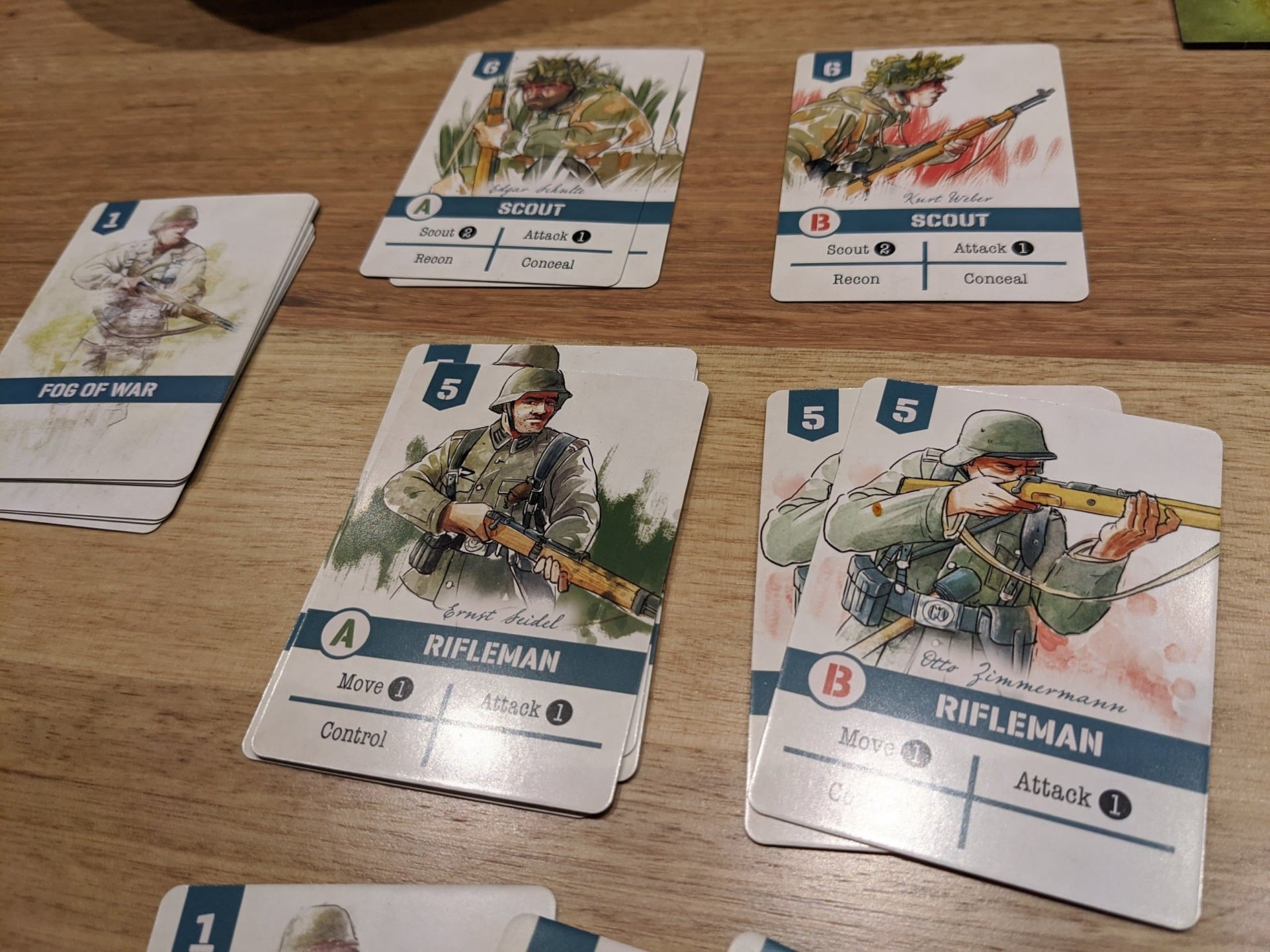 While the different unit types all share the same overall art, each has a different face and unique name. Once Otto Zimmerman is killed, that’s it, no more Otto.