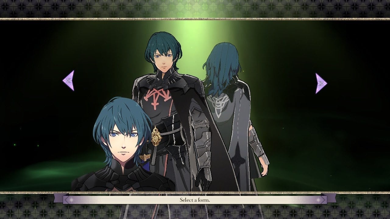 Fire Emblem: The Three Houses players are asked to choose Byleth’s form.