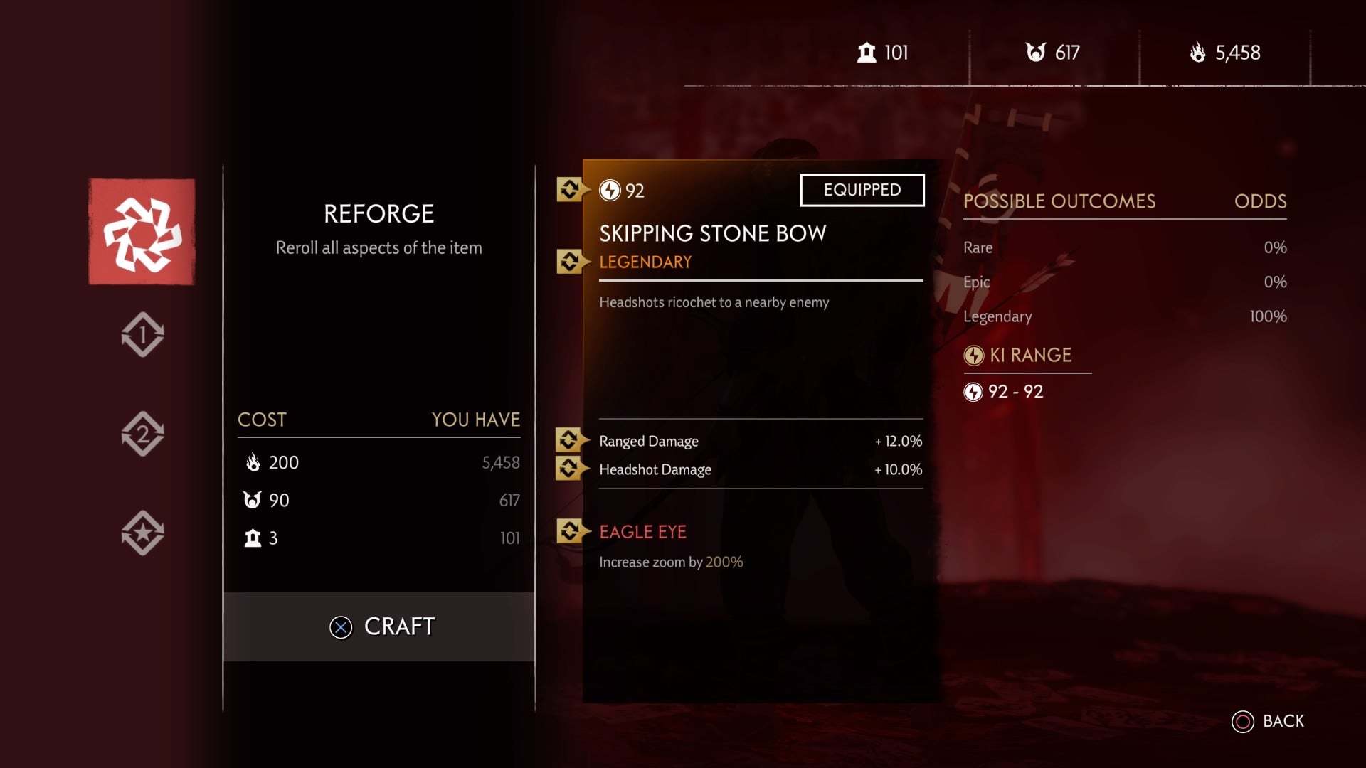 It’s well worth spending big on a legendary weapon until you get the outcome you want.