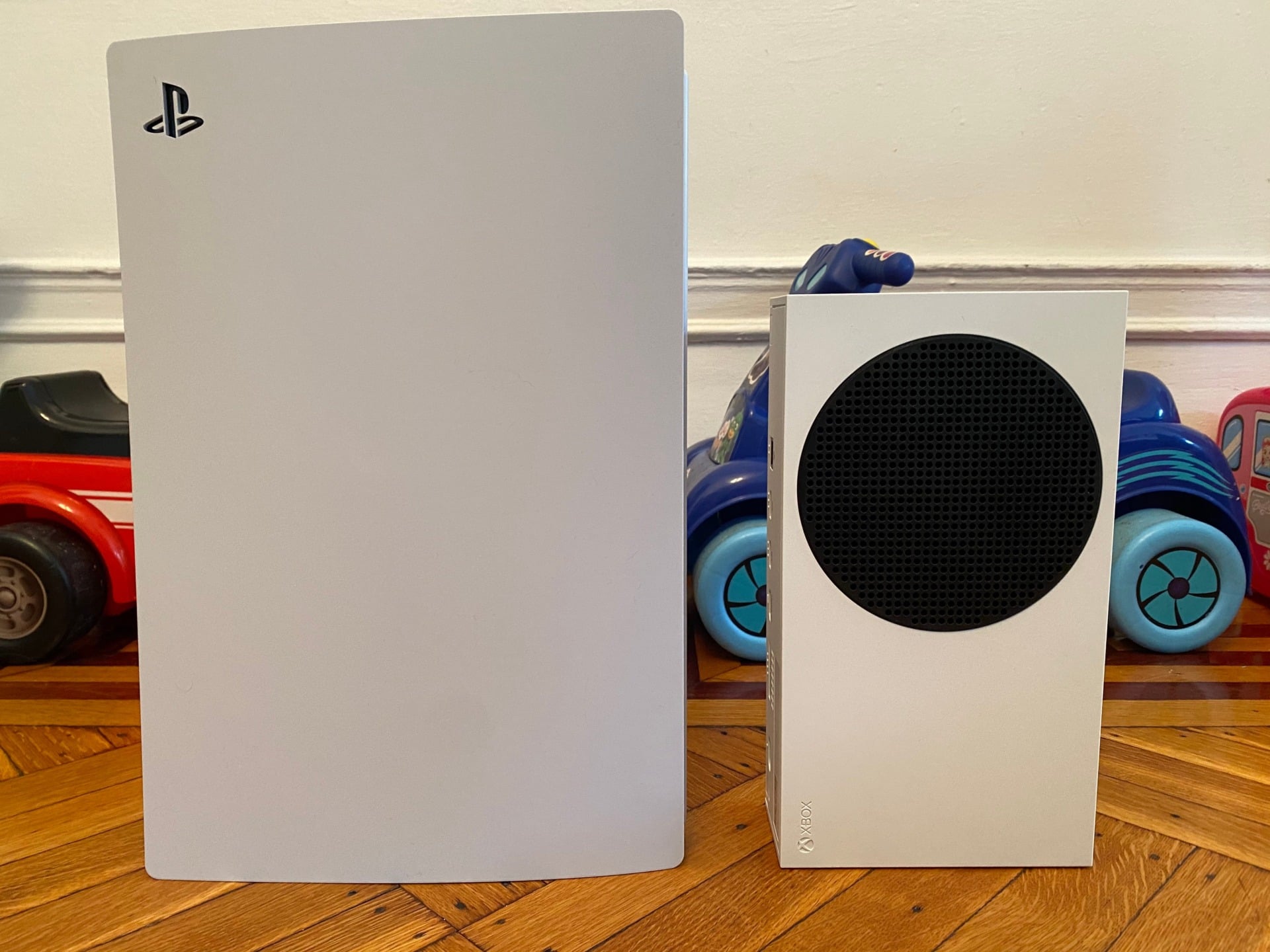 The PS5 and the Xbox Series S.