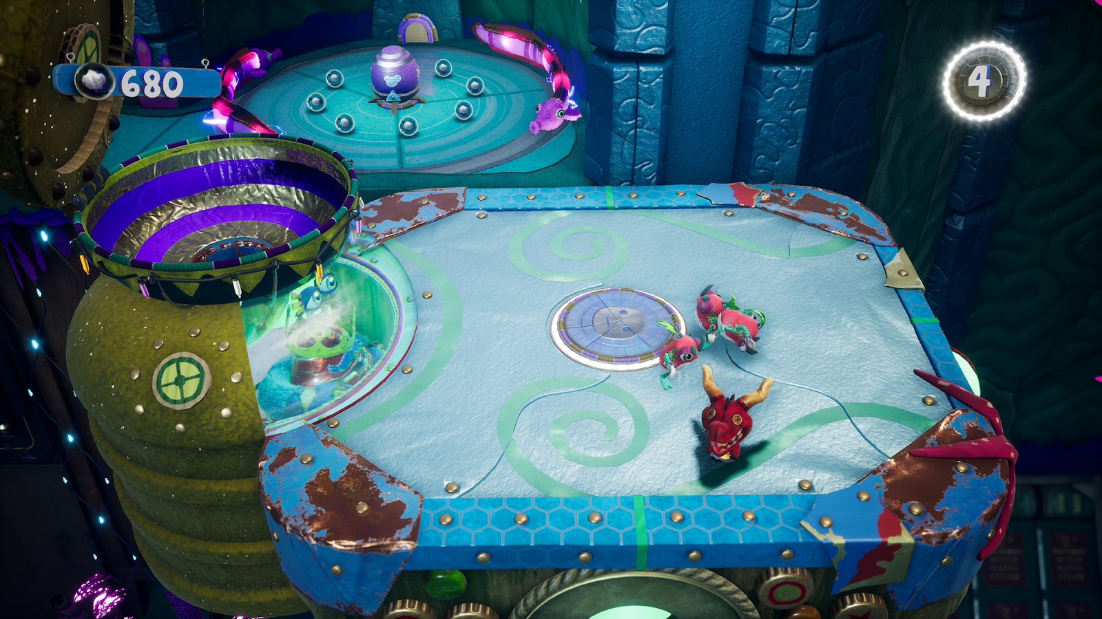 Look at heem. Heem is dragon Sackboy.