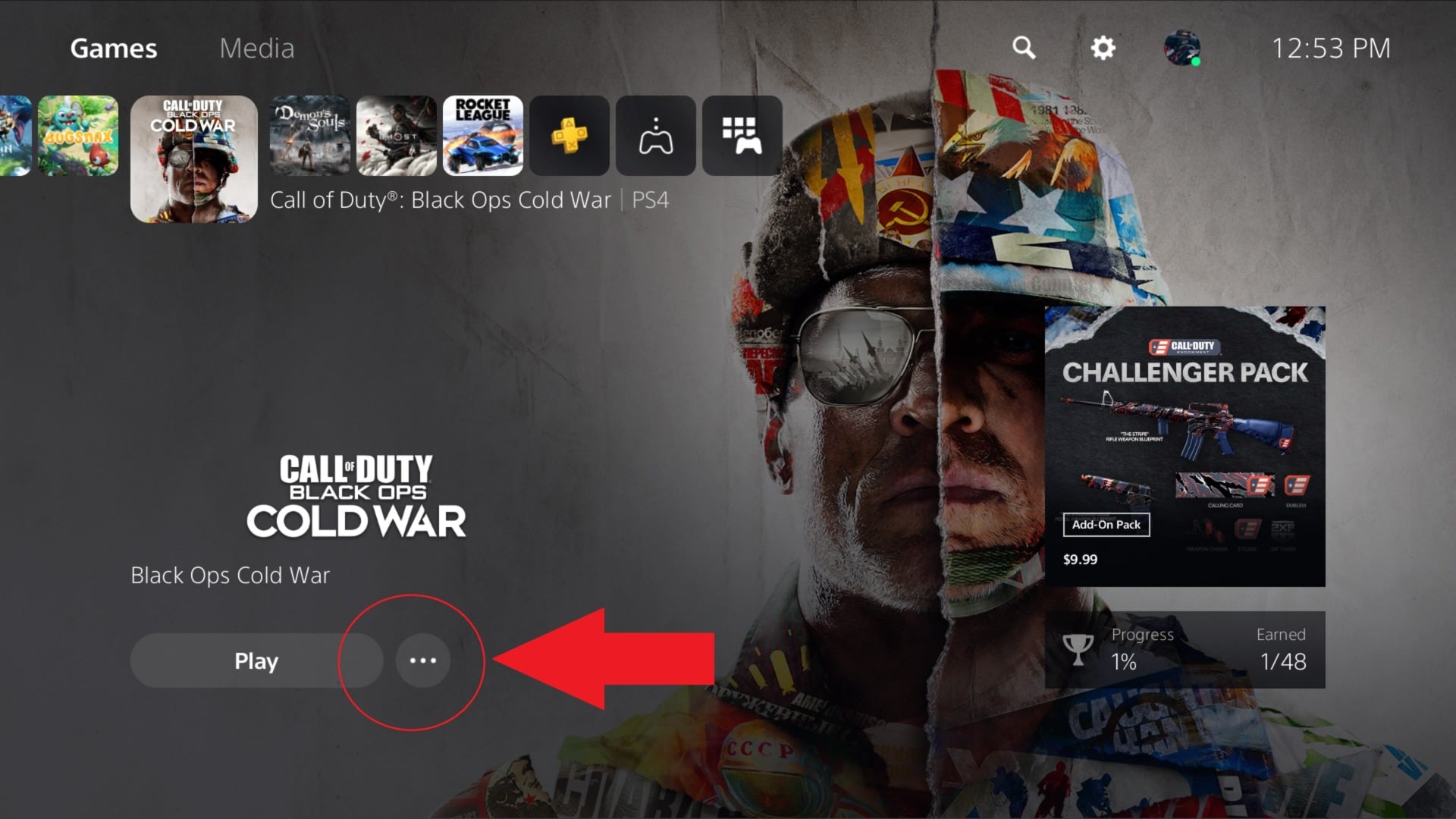 The ellipsis next to the redundant âplayâ button which my brain has been trained to completely ignore is where you need to go to manually download and install the correct versions of games.