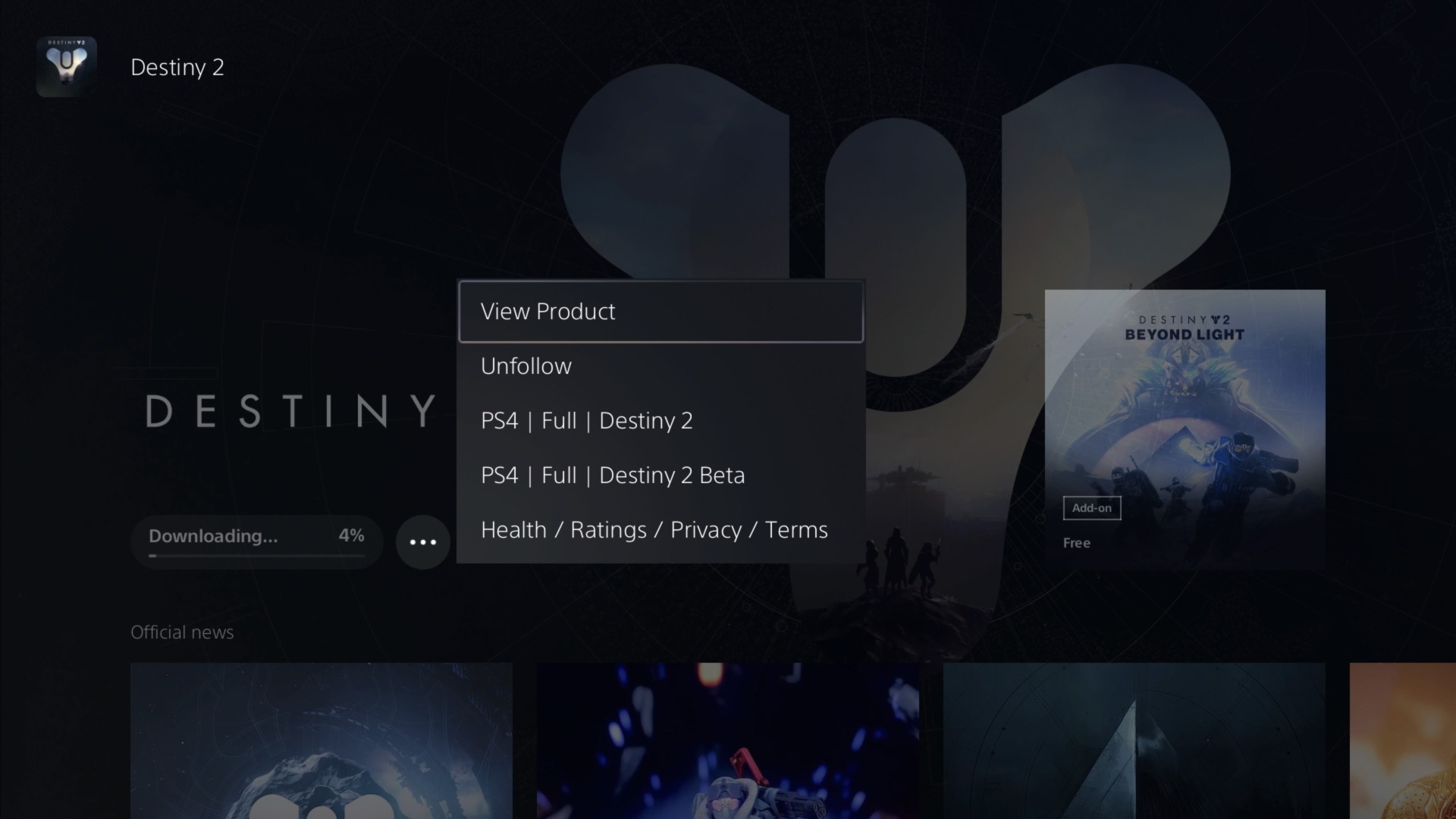 This was my PS5's way of telling me it was also downloading the PS5 version of Destiny 2.