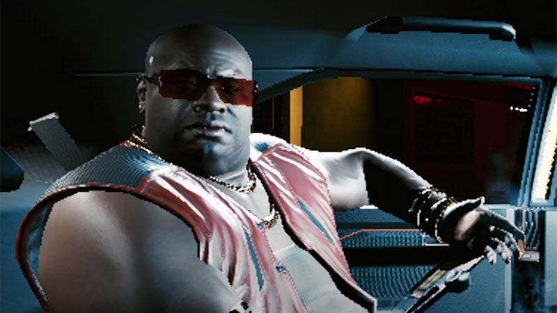 This man is supposed to have hair.