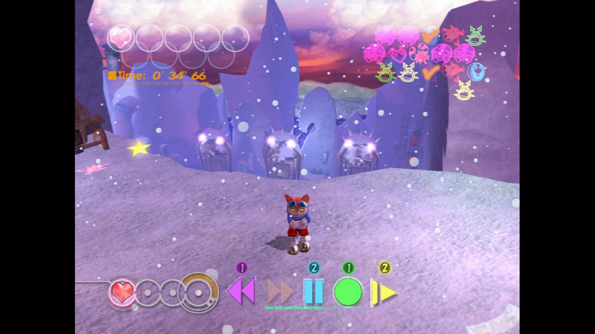 Dramatization: Blinx being left out in the cold.