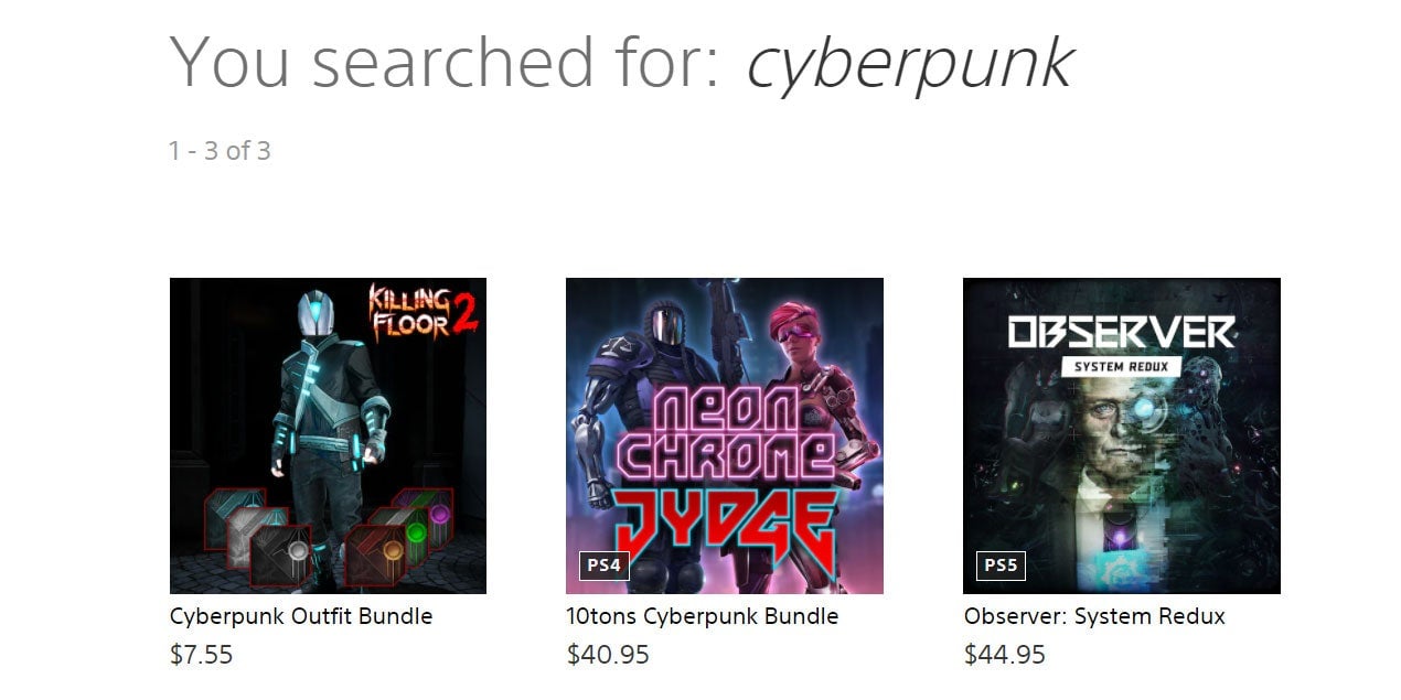 Screenshot: PlayStation Store (Australia)