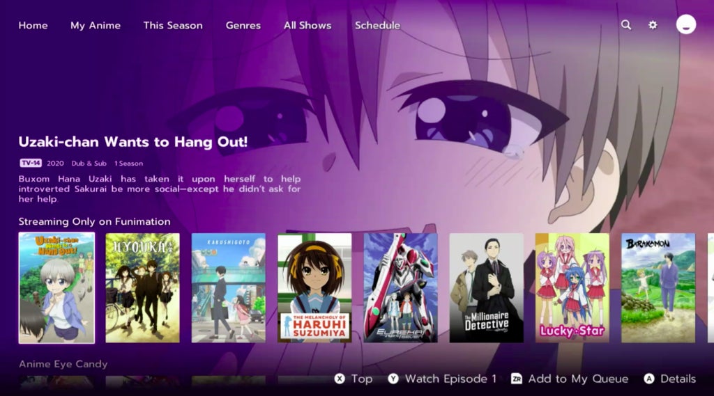 Screenshot: Funimation