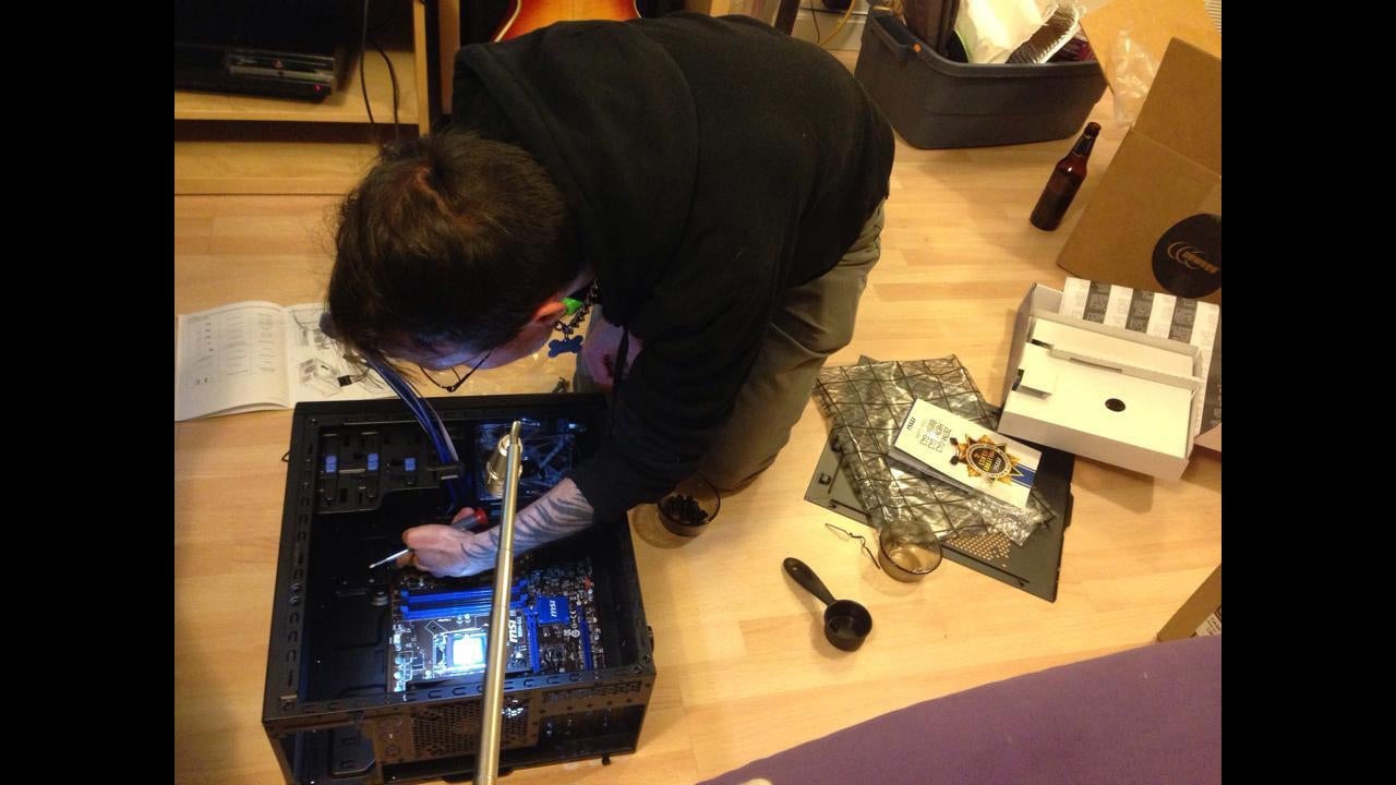 2014, the before times. What even was going on back then? Riley built a computer, was one thing.