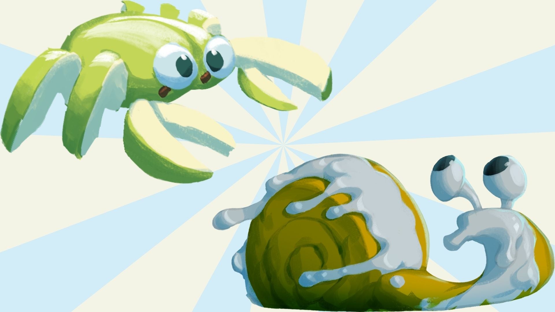 A Green Crapple and a Cinnasnail.