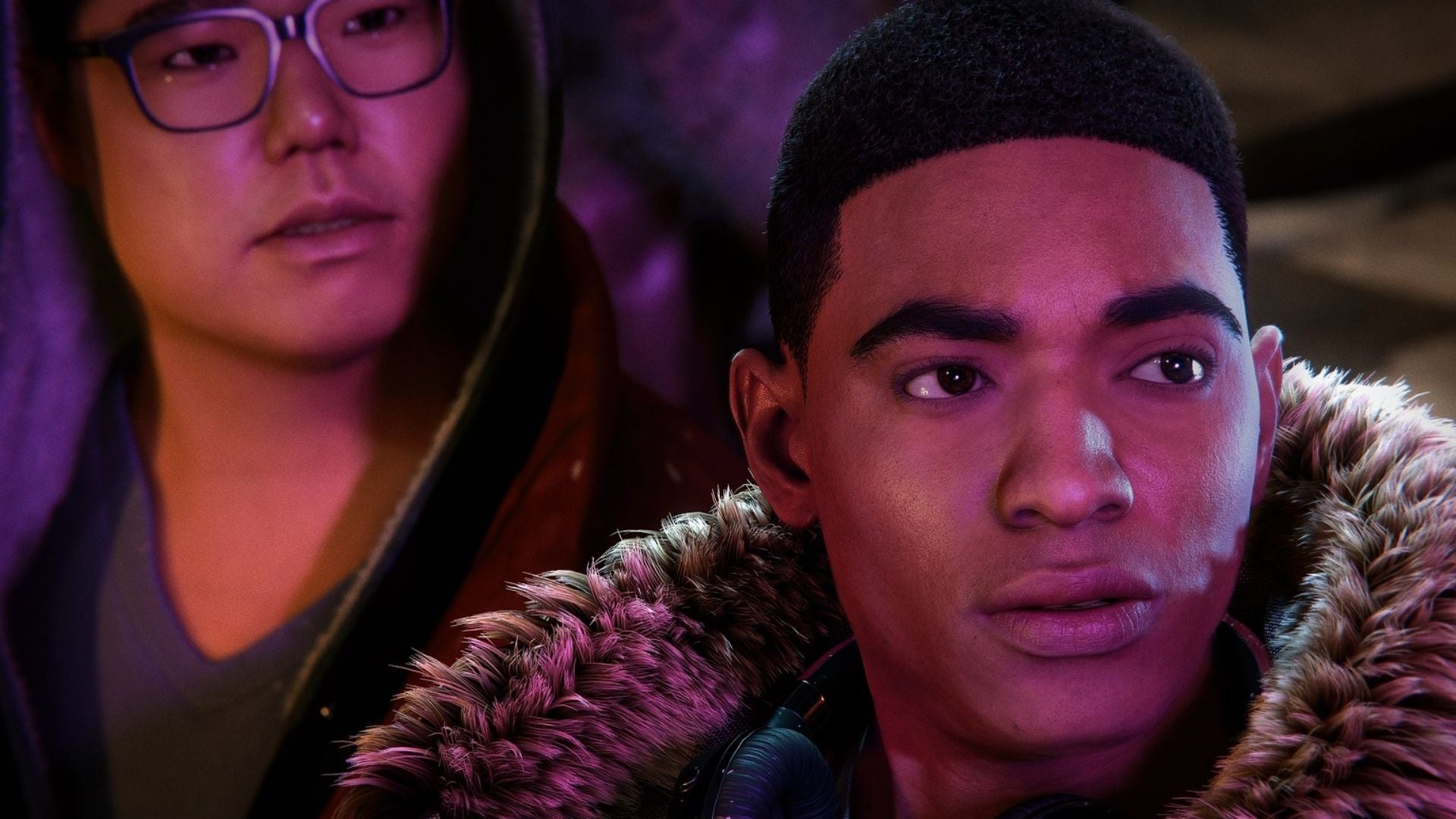 Miles Morales and his buddy Ganke Lee.