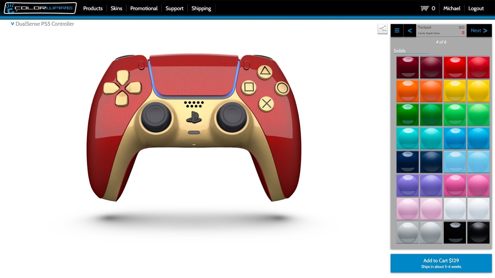 A more traditional Iron Man color scheme was on the table at one point.