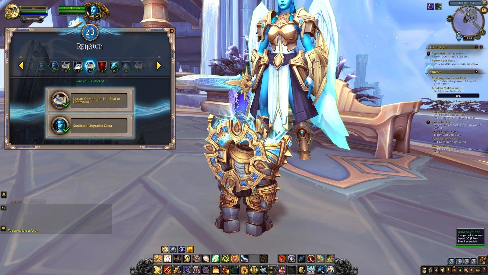 Renown is very important, at least until the next expansion rolls around. 