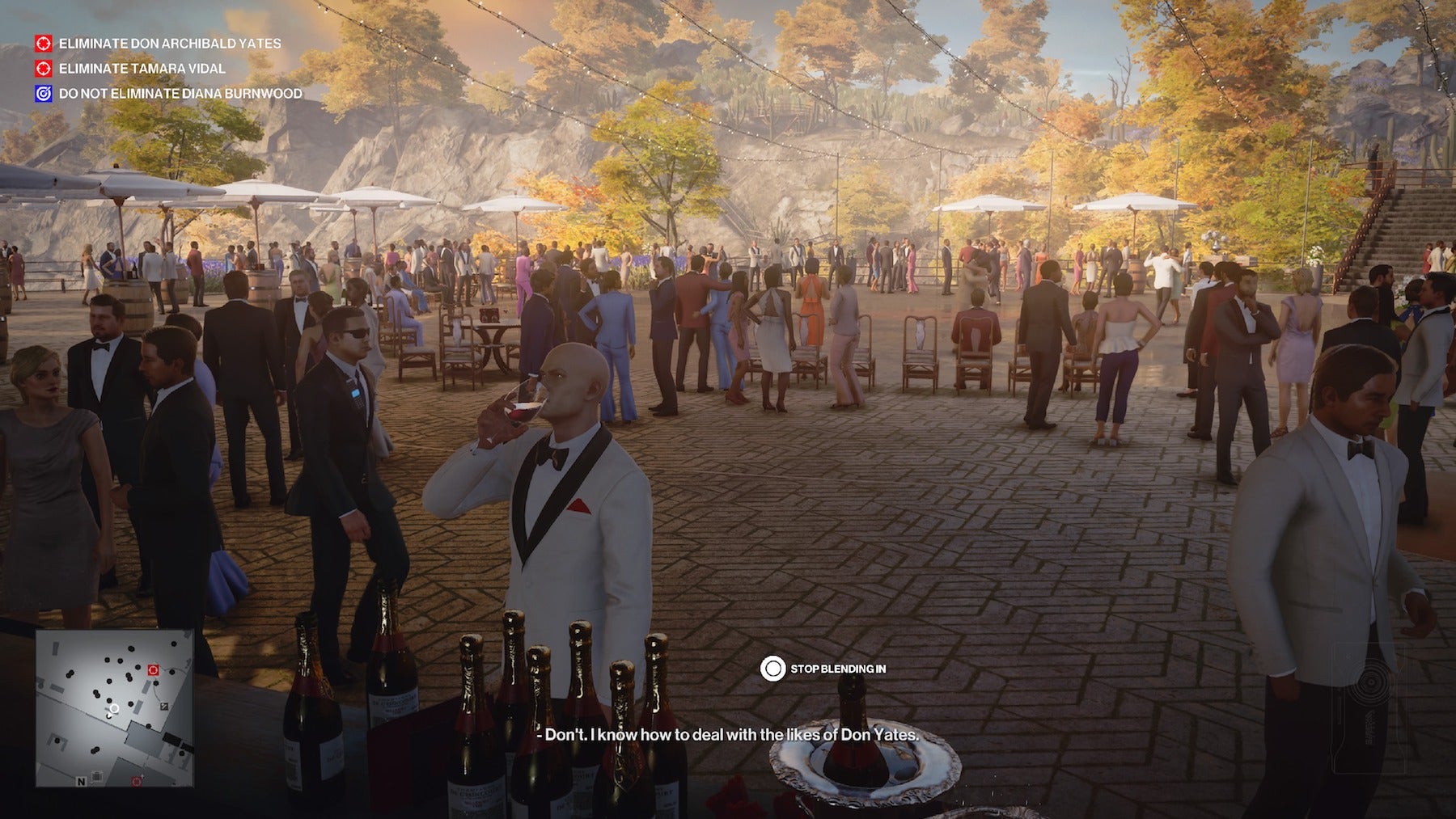 Agent 47 showing off that somm certification.