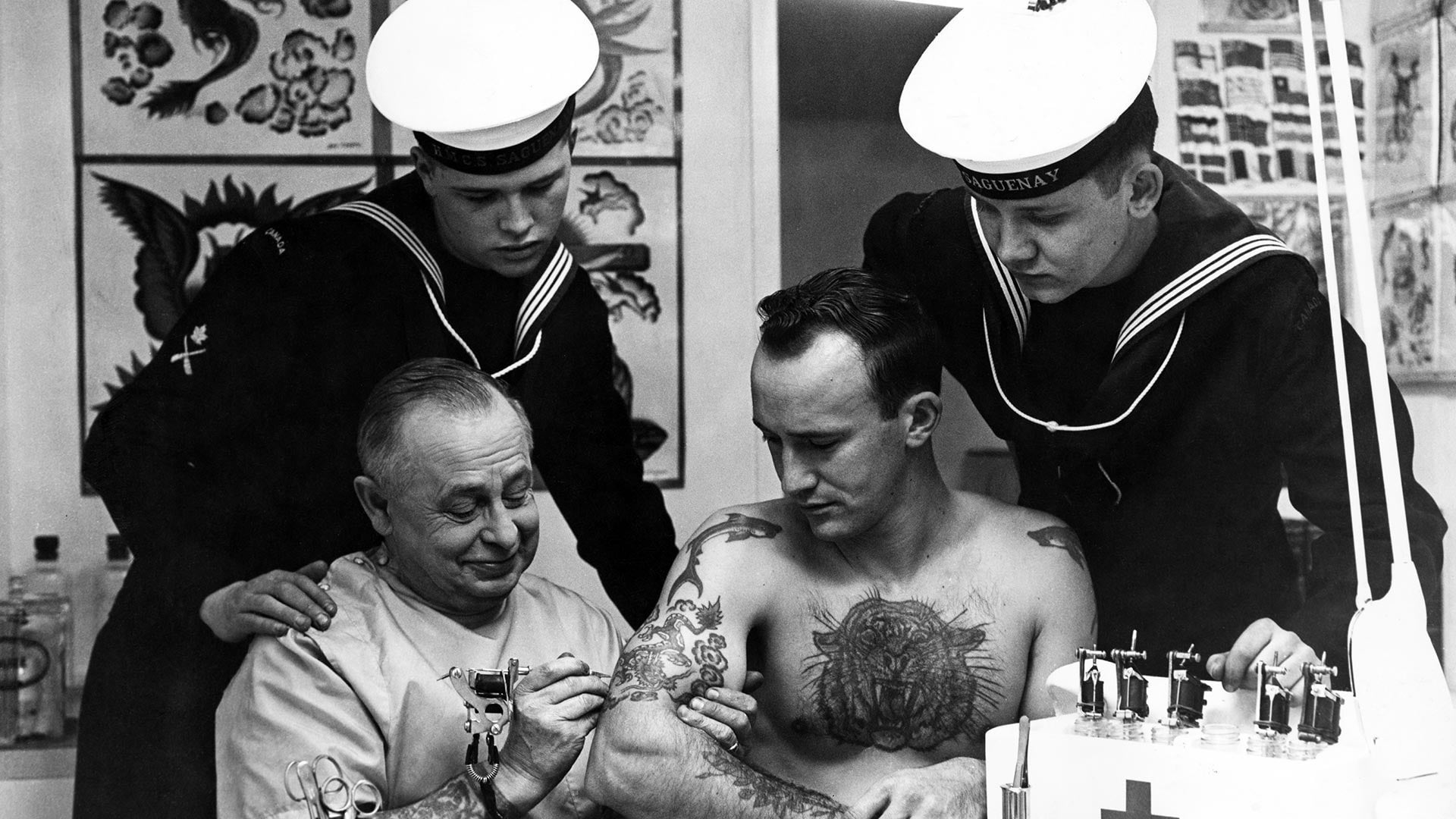 Therapy sailors are an essential part of the tattooing experience. Also available for parties!