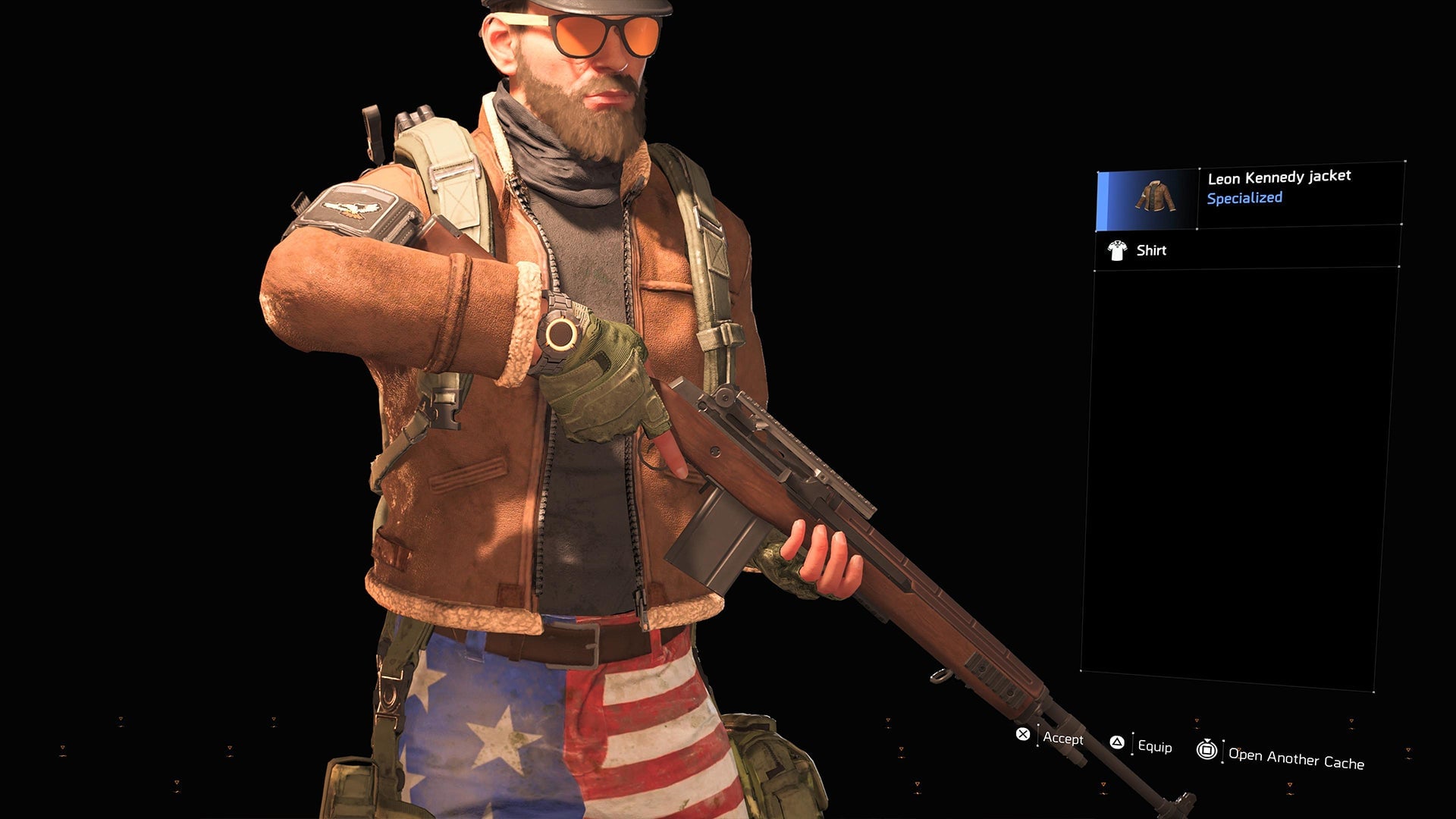 This is Leon’s jacket from Resident Evil 4. I love it. 